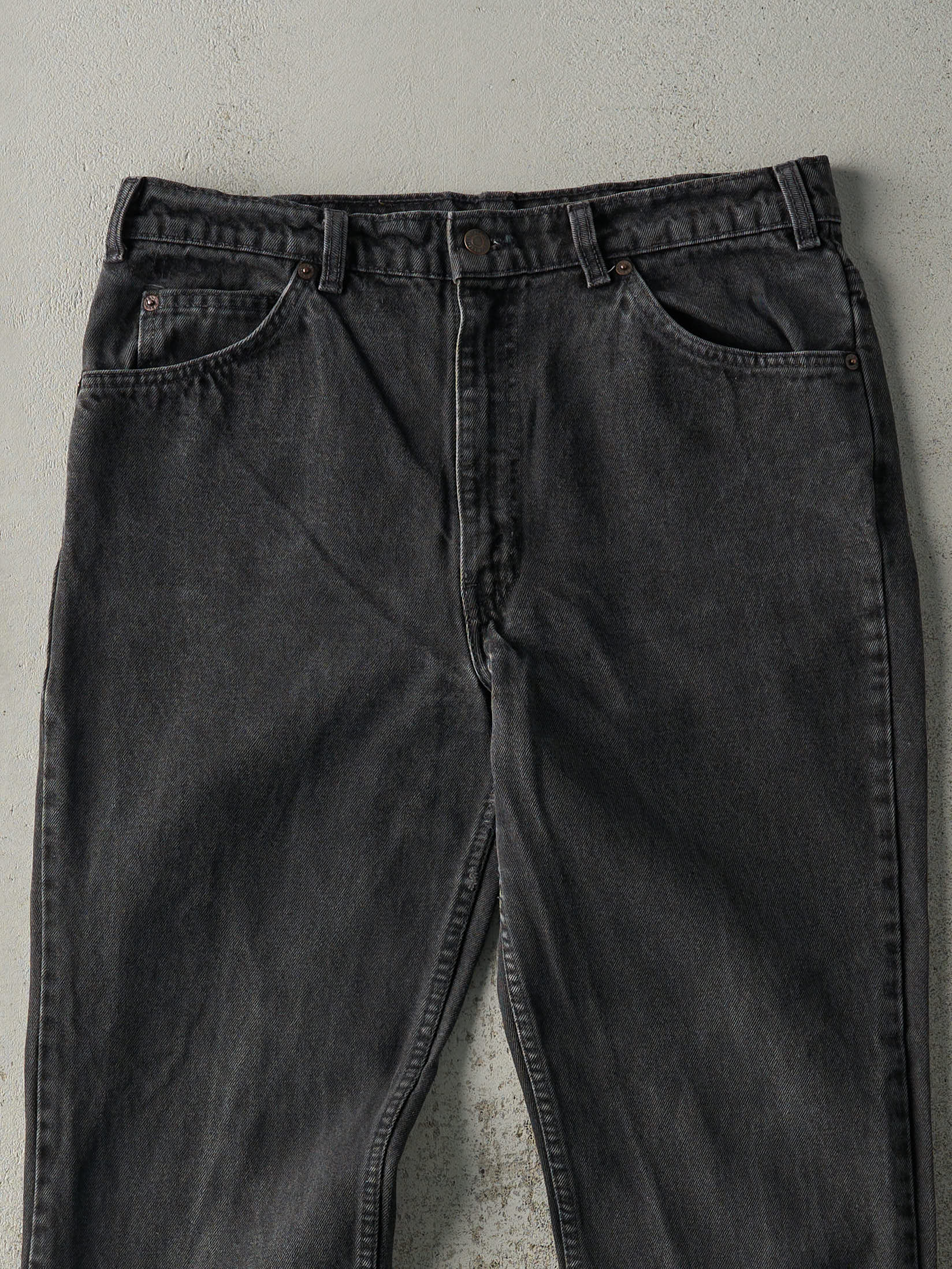 Vintage 80s Faded Black Levi's Orange Tab Denim Pants (34x29)
