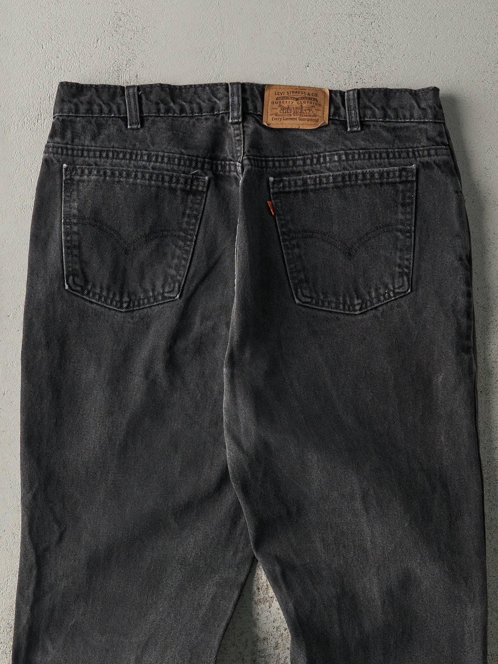 Vintage 80s Faded Black Levi's Orange Tab Denim Pants (34x29)