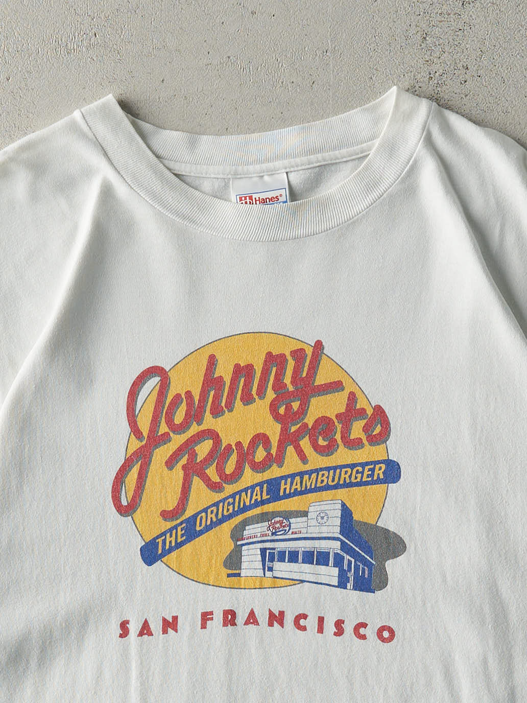 Vintage Y2K White Johnny Rocket San Francisco Tee (L/XL)