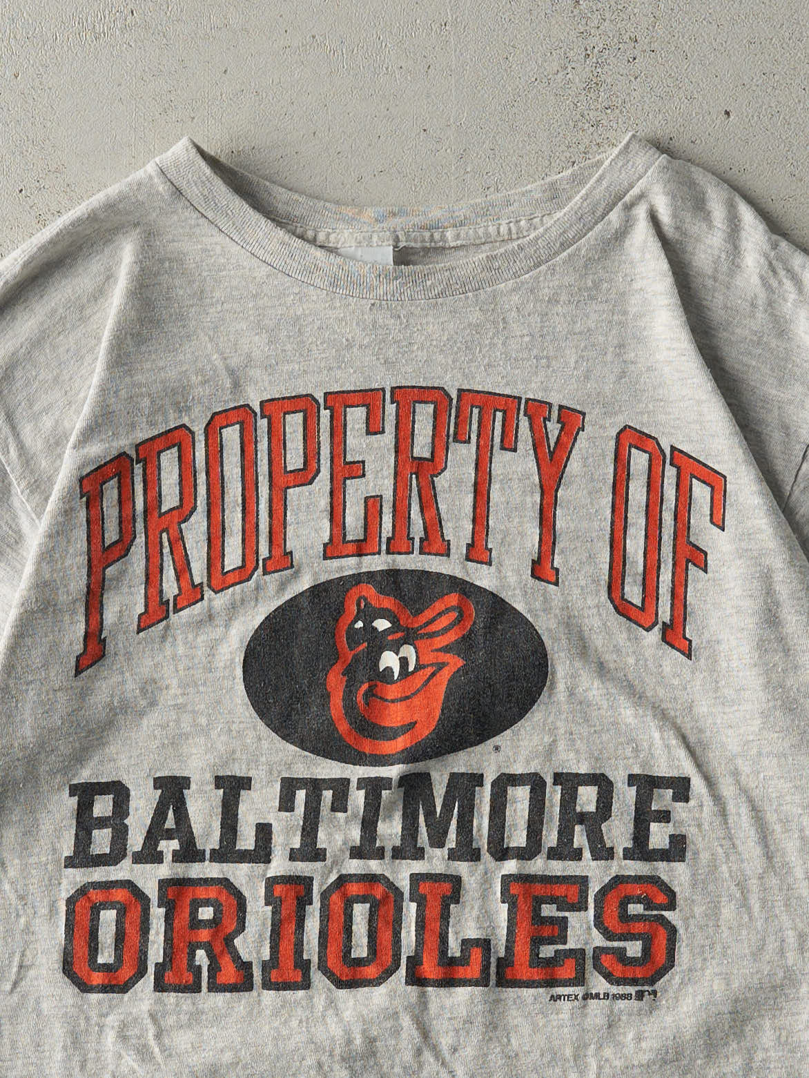 Vintage 88' Heather Grey Baltimore Orioles Tee (M)