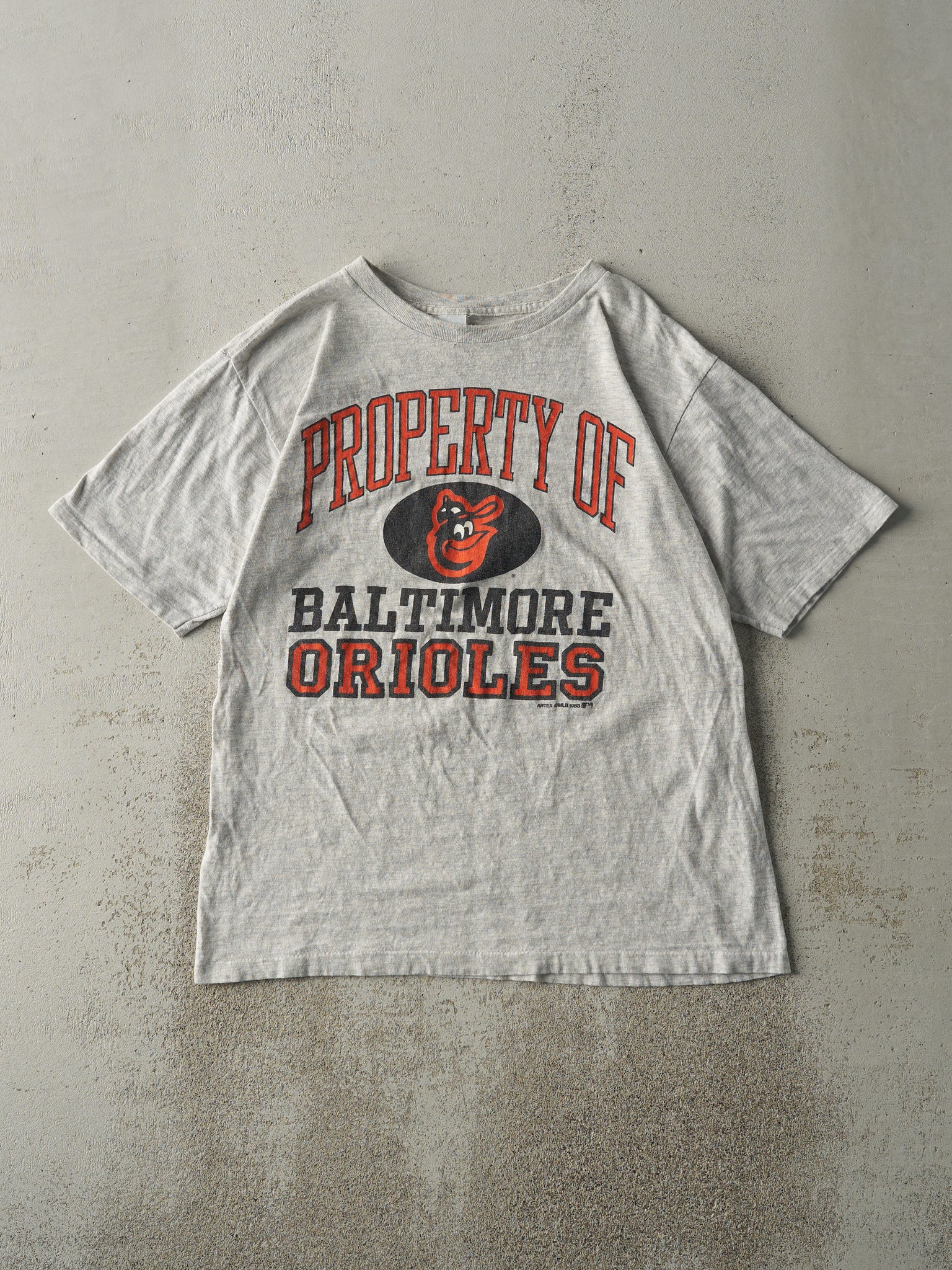 Vintage 88' Heather Grey Baltimore Orioles Tee (M)