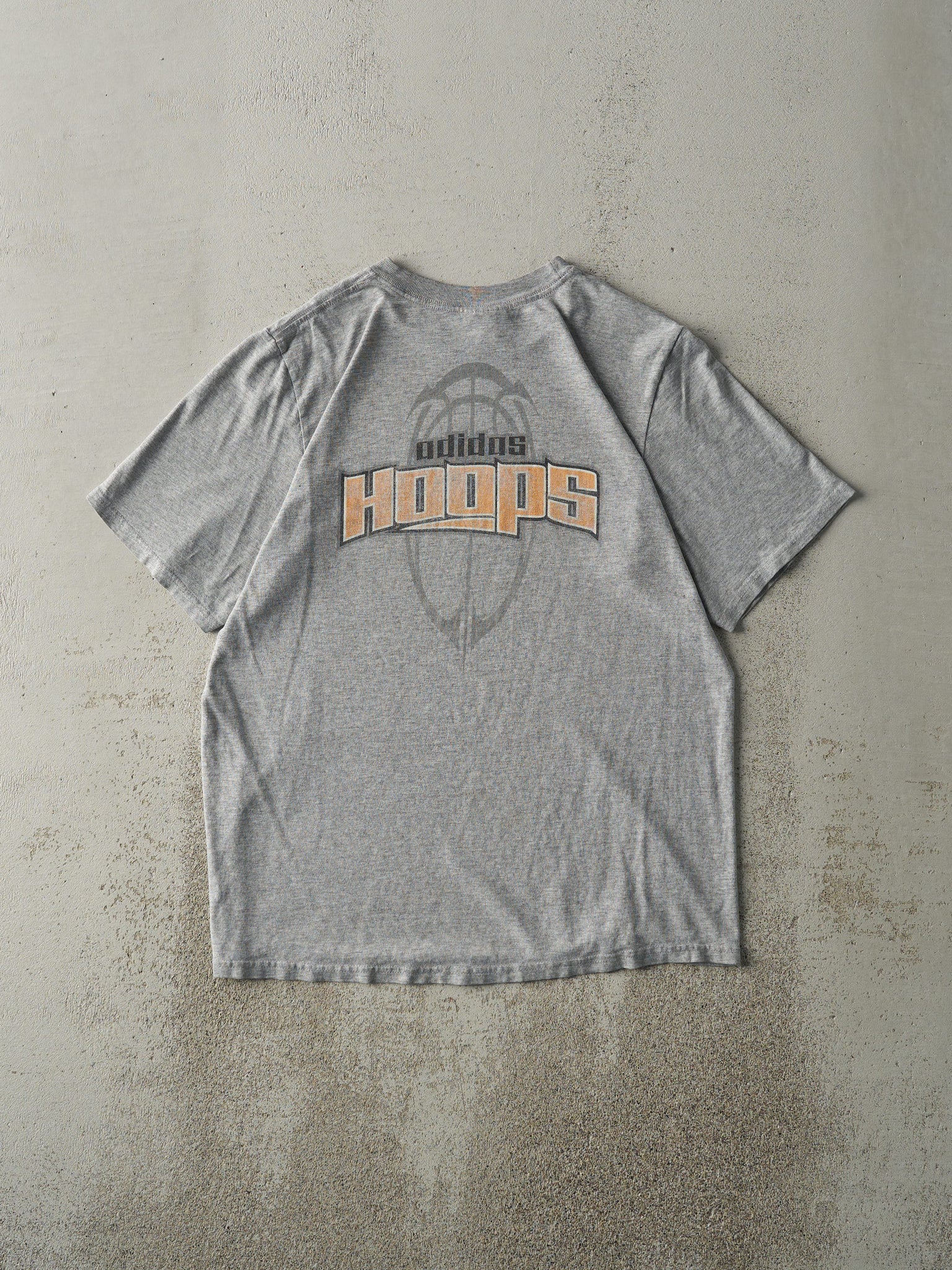 Vintage Y2K Grey Adidas Hoops Tee (M)