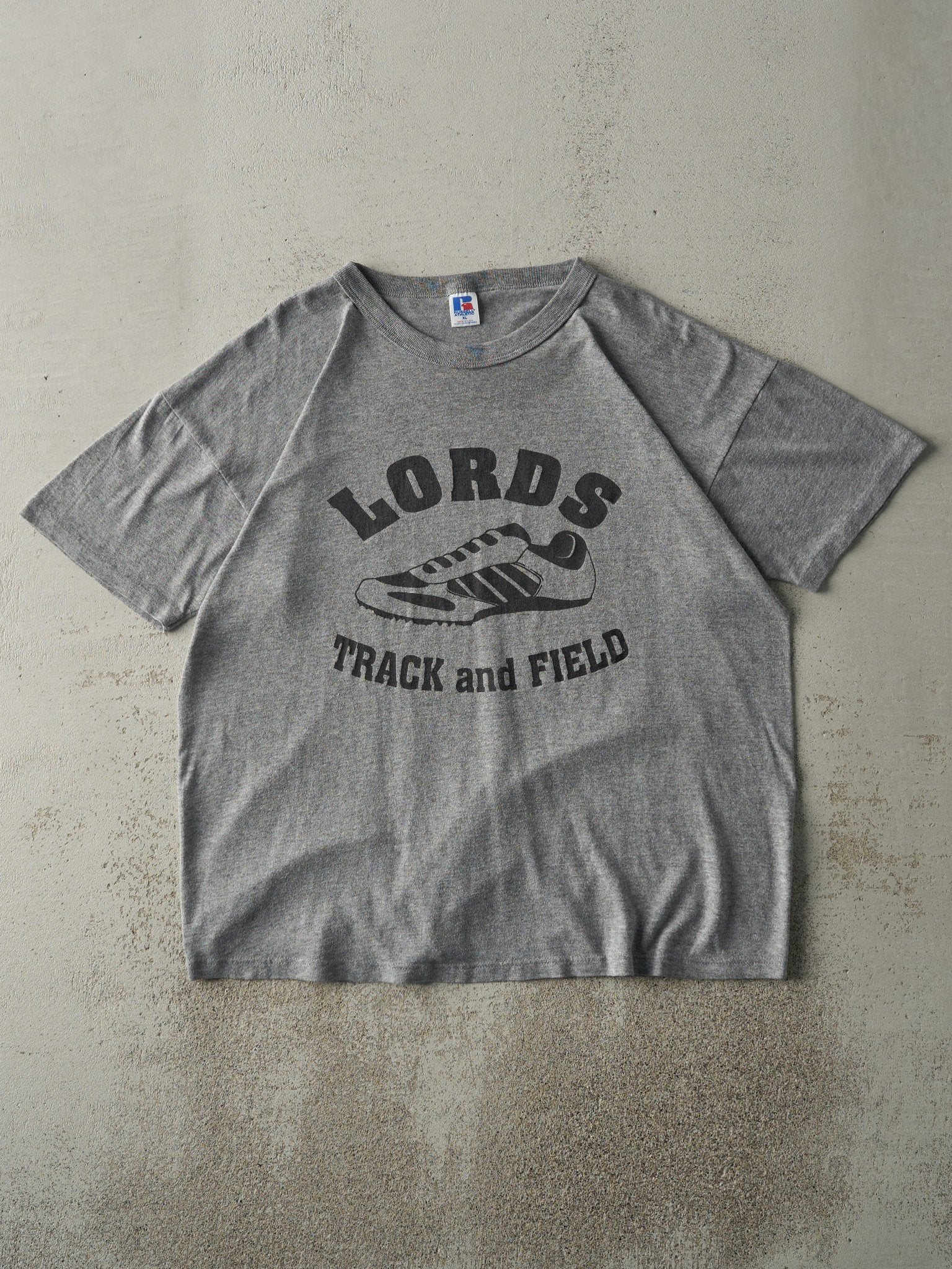 Vintage 90s Grey Lords Track & Field Russell Athletic Tee (L)
