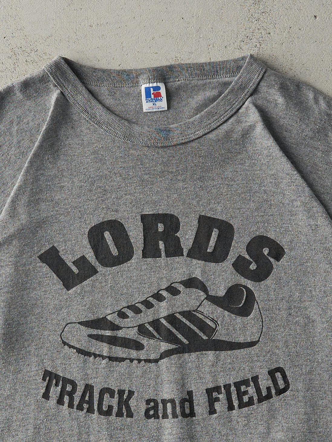 Vintage 90s Grey Lords Track & Field Russell Athletic Tee (L)