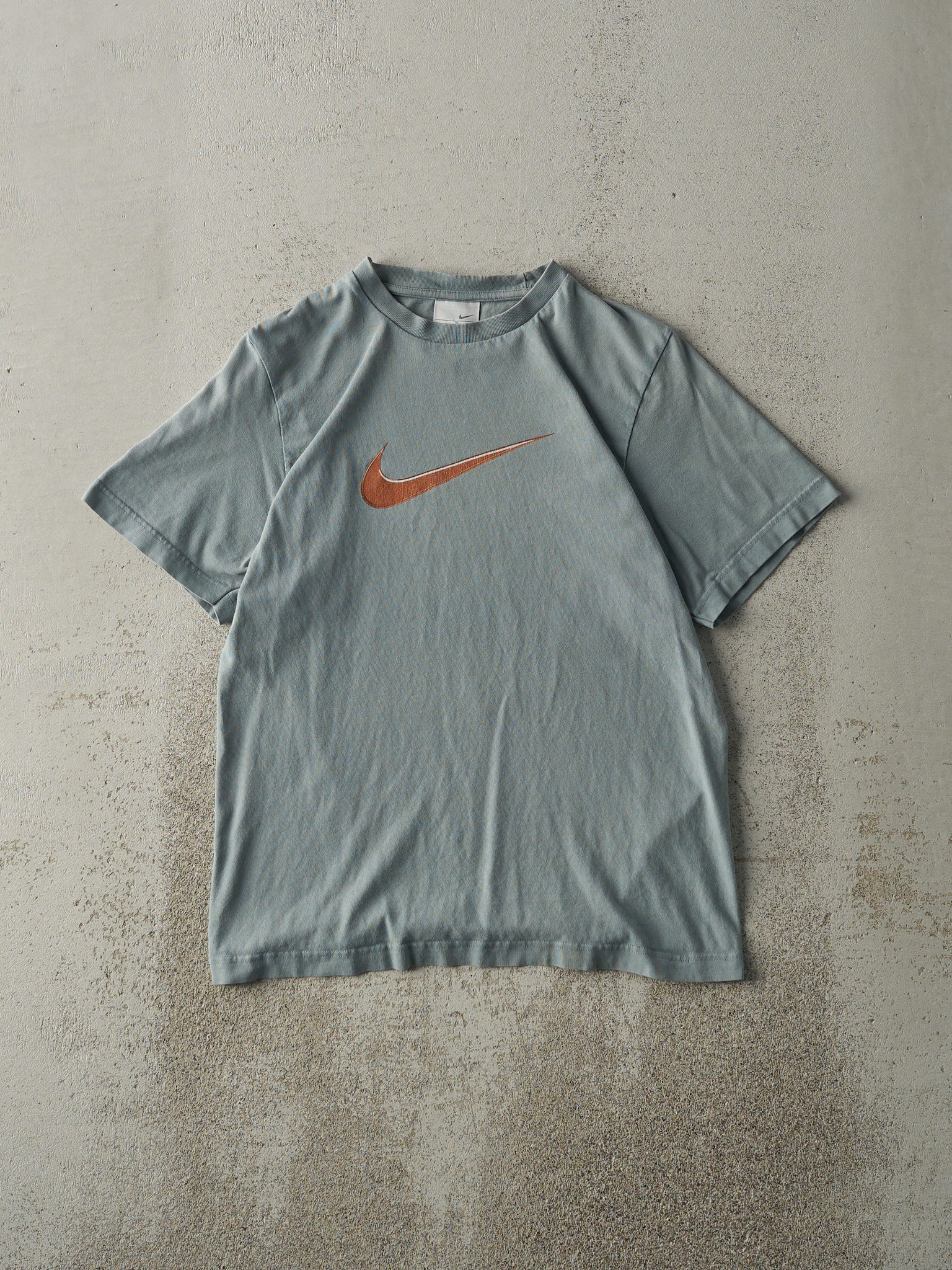 Vintage Y2K Slate Blue Nike Swoosh Tee (S)