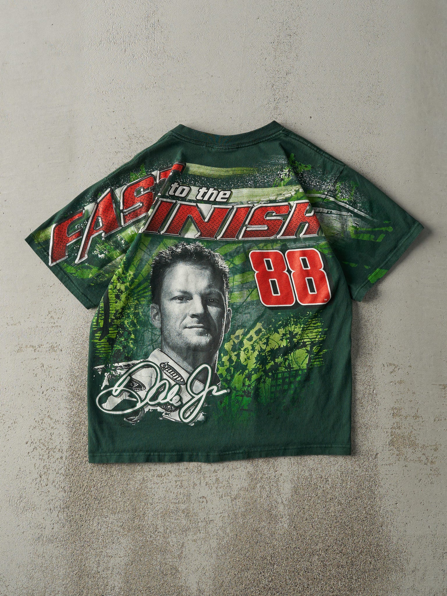 Vintage 08' Forest Green Dale Earnhardt Jr. Nascar Racing Tee (M)