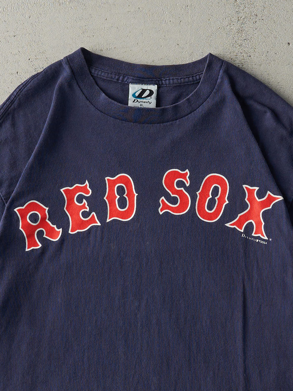 Vintage 04' Navy Blue Boston Red Sox Tee (M/L)