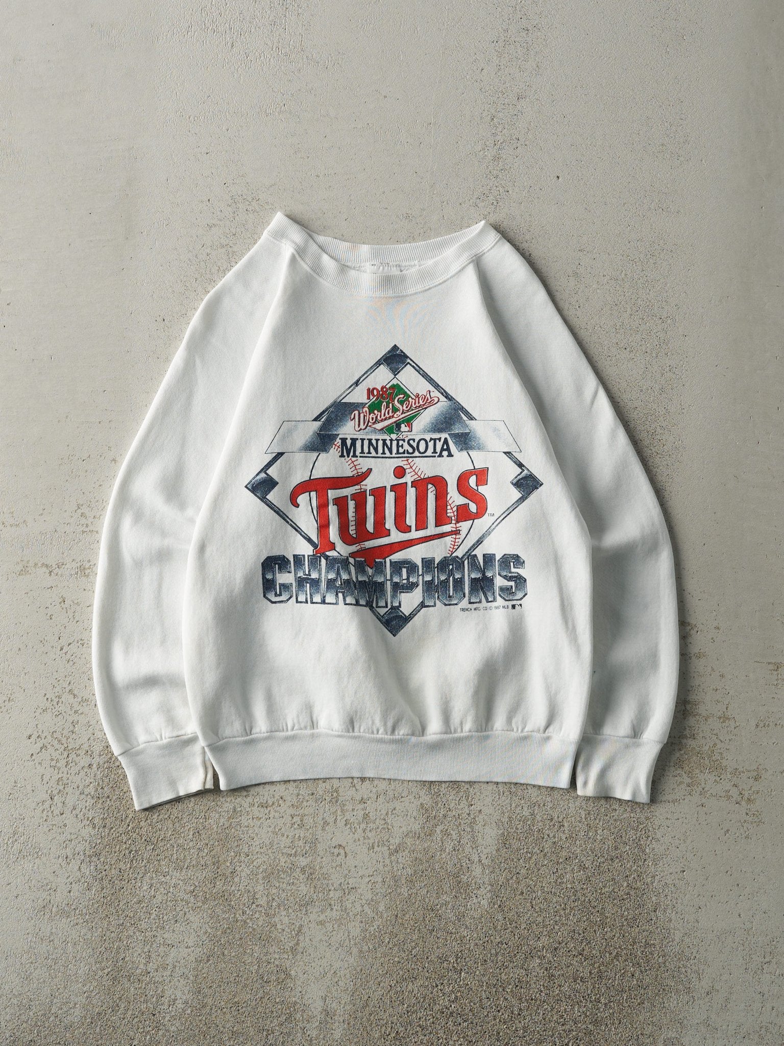 Vintage 87' White Minnesota Twins World Series Champions Crewneck (S)