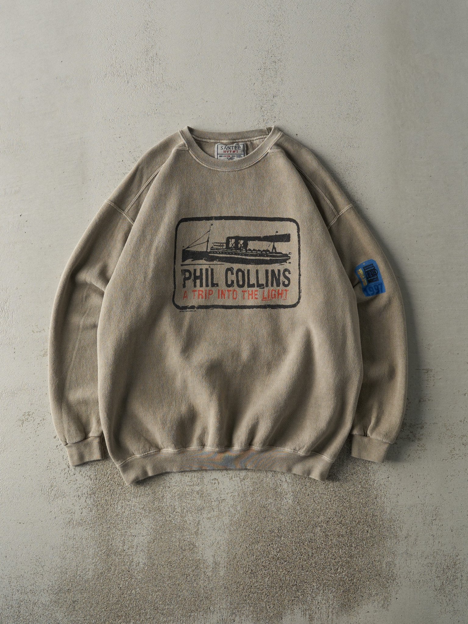 Vintage 97' Beige Phil Collins World Tour Crewneck (L)