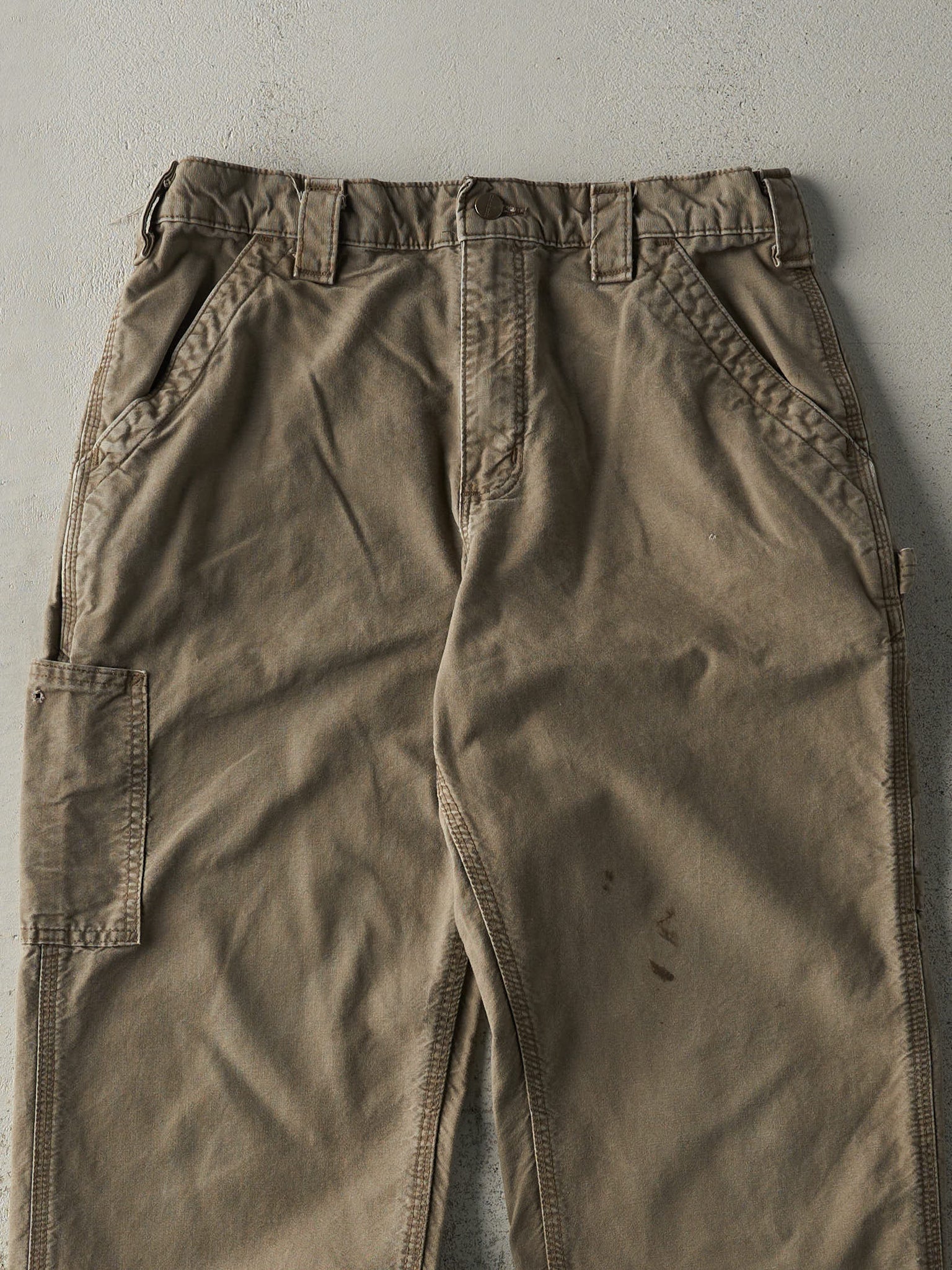 Vintage Y2K Light Brown Dungaree Fit Carhartt Lightweight Carpenter Pants (32x29)