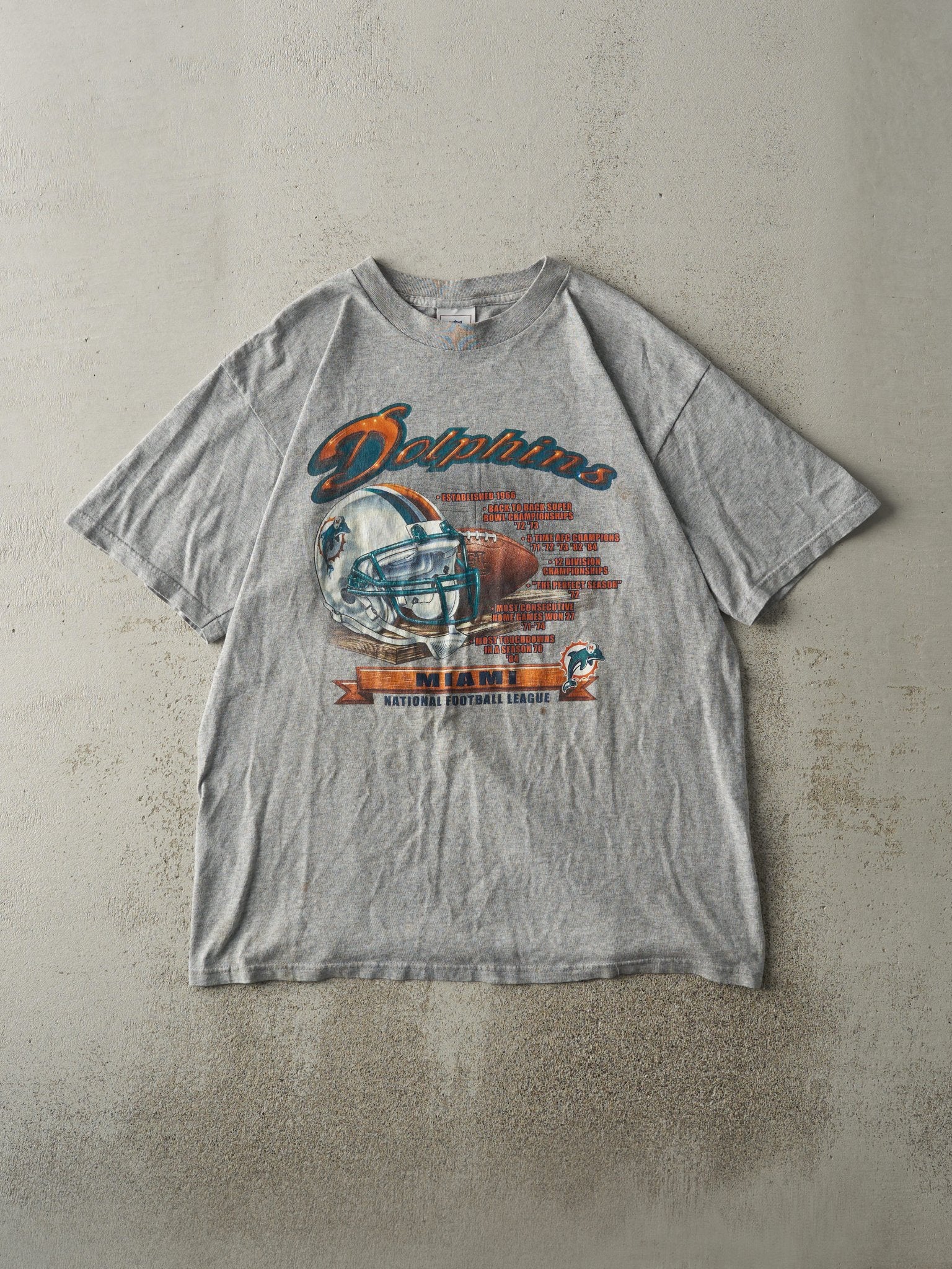 Vintage 90s Grey Miami Dolphins Tee (M/L)