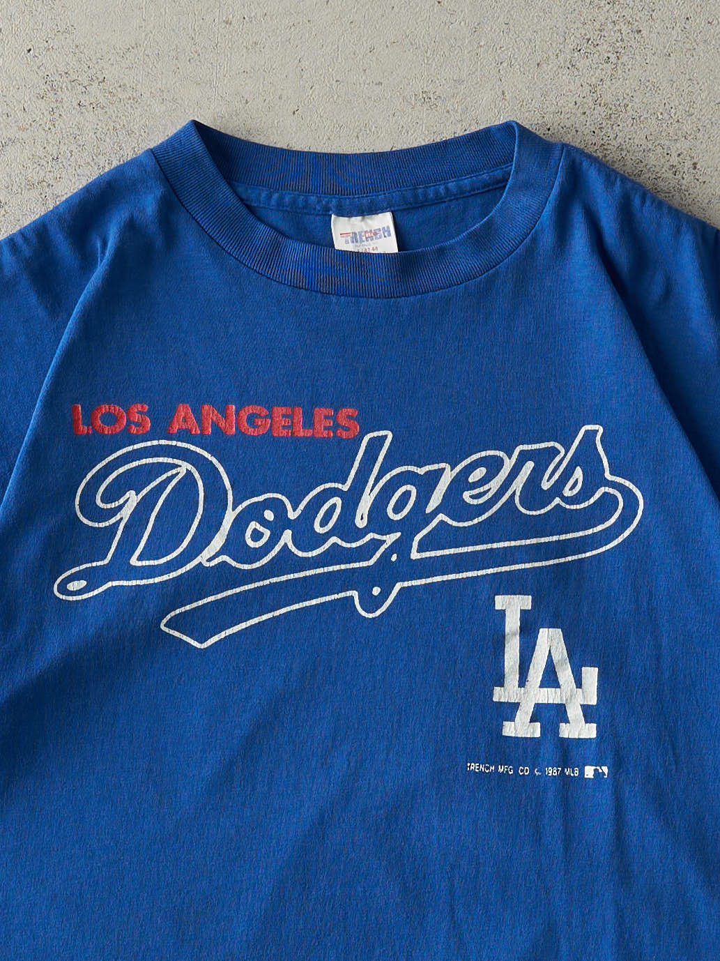 Vintage 87' Blue LA Dodgers Single Stitch Tee (M)