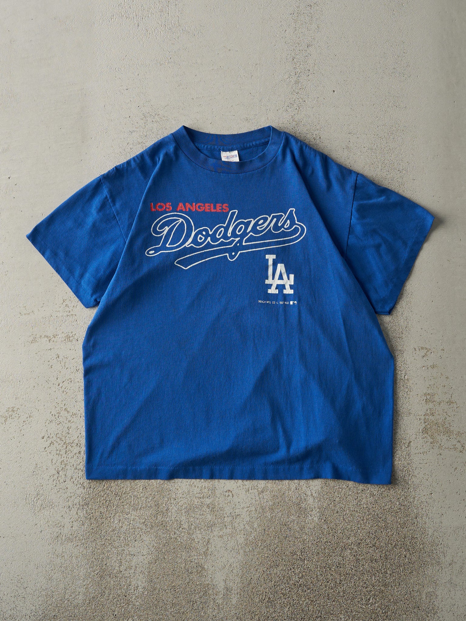 Vintage 87' Blue LA Dodgers Single Stitch Tee (M)