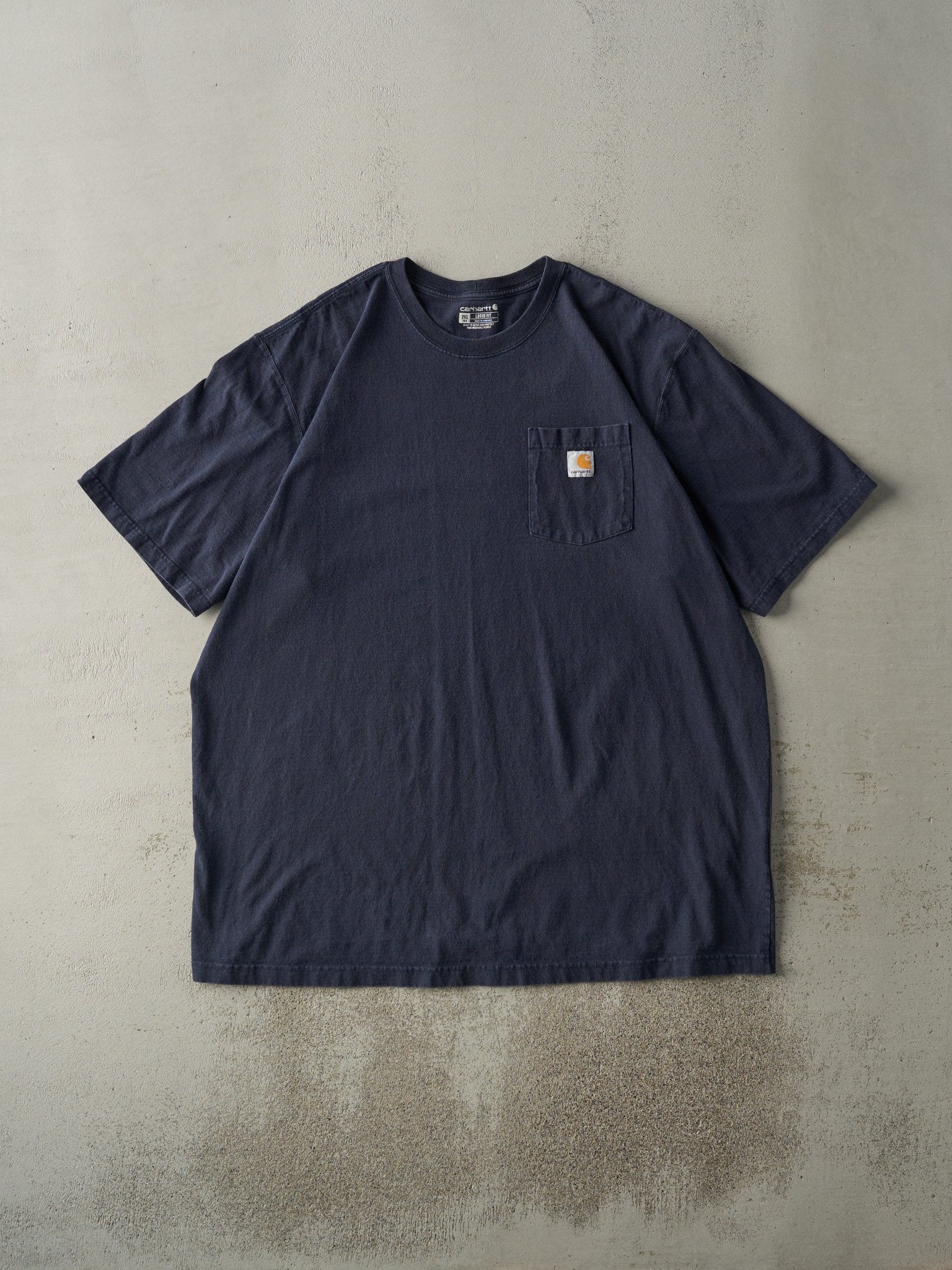 Vintage Y2K Navy Blue Carhartt Pocket Tee (XXXL)