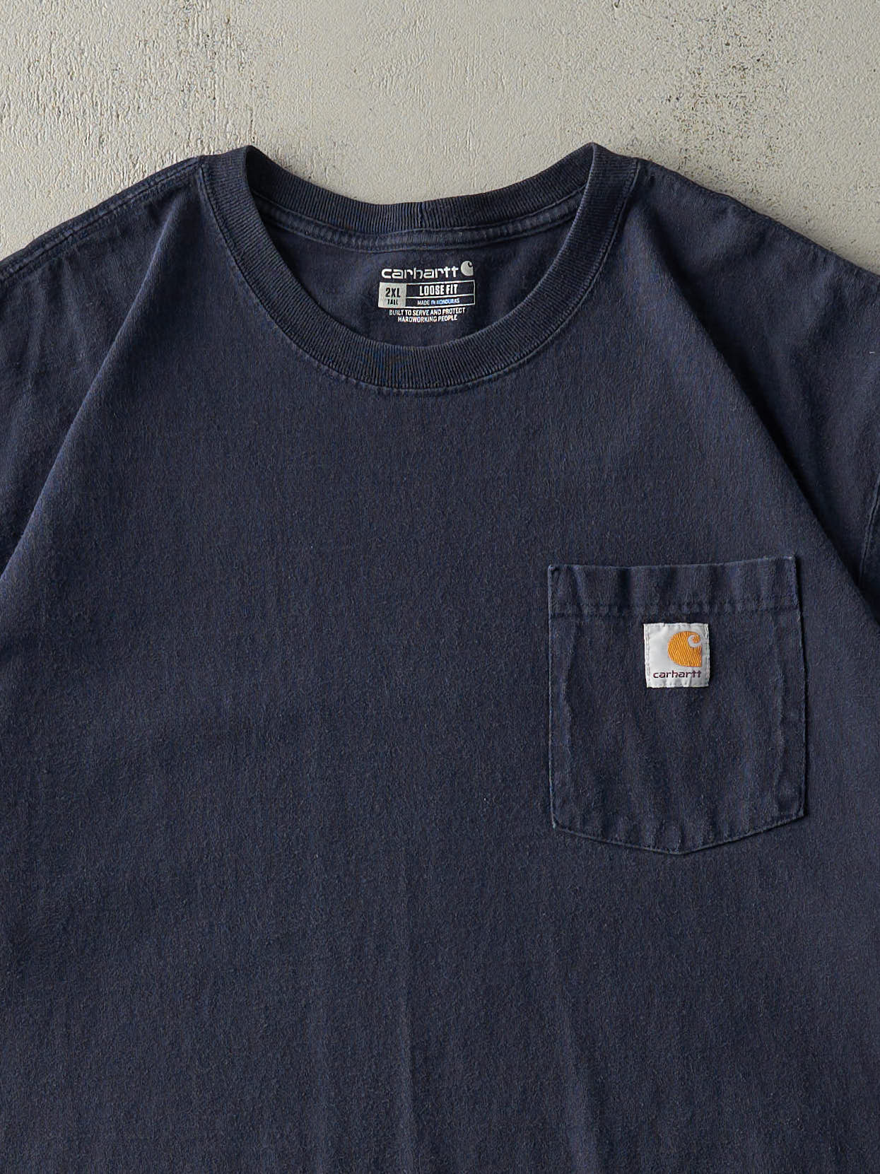 Vintage Y2K Navy Blue Carhartt Pocket Tee (XXXL)