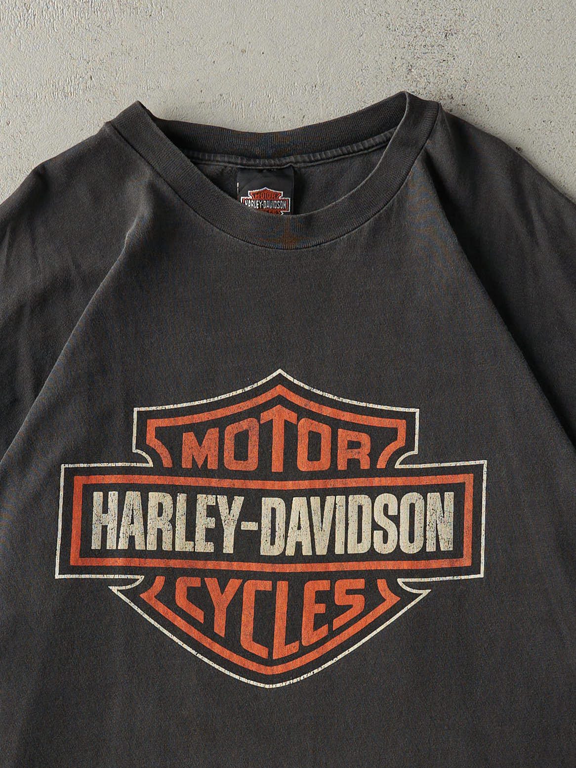 Vintage 00' Faded Black Rostraver PA Harley Davidson Tee (L/XL)