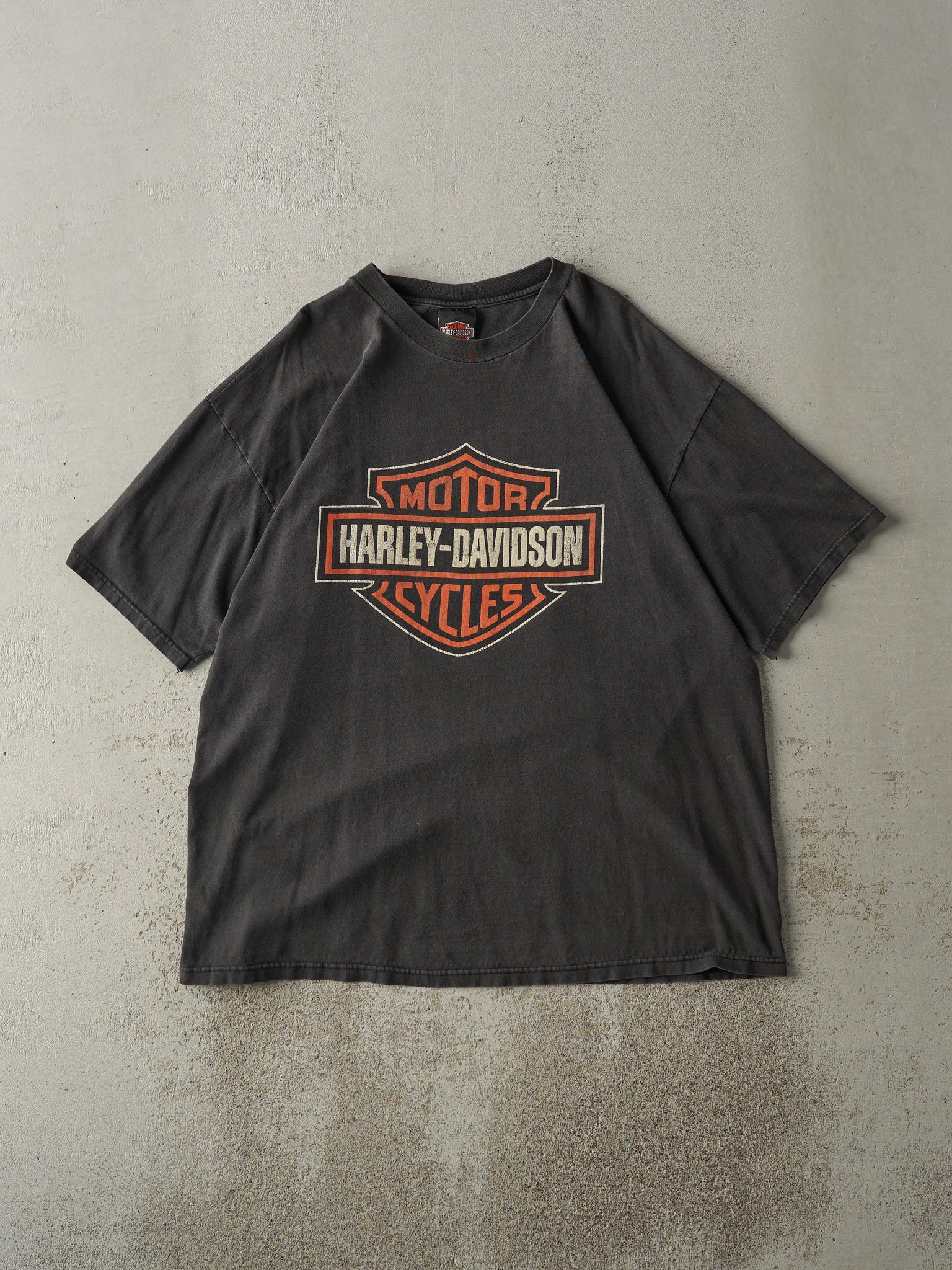 Vintage 00' Faded Black Rostraver PA Harley Davidson Tee (L/XL)