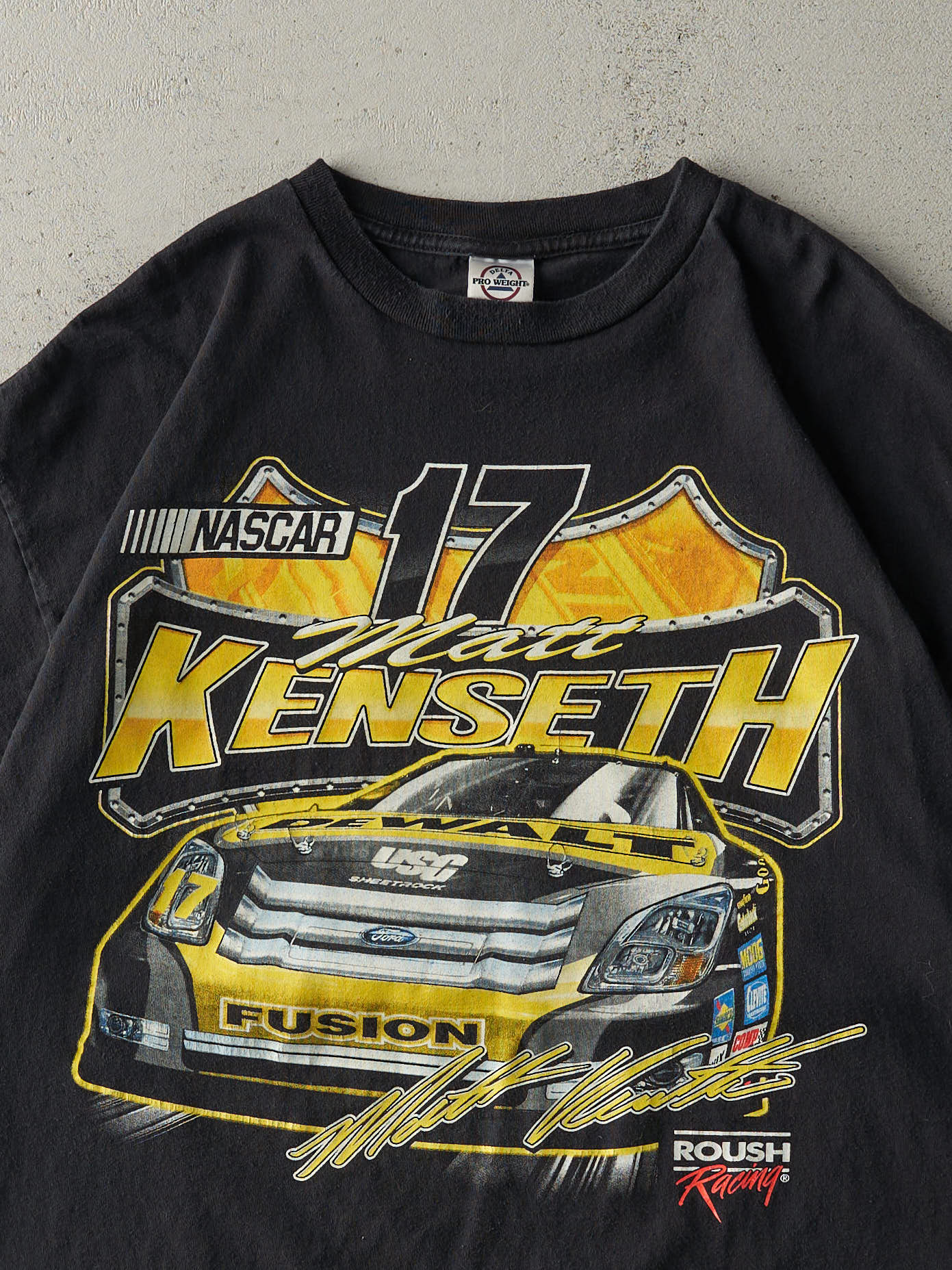 Vintage Y2K Black Matt Kenseth Nascar Racing Tee (L)