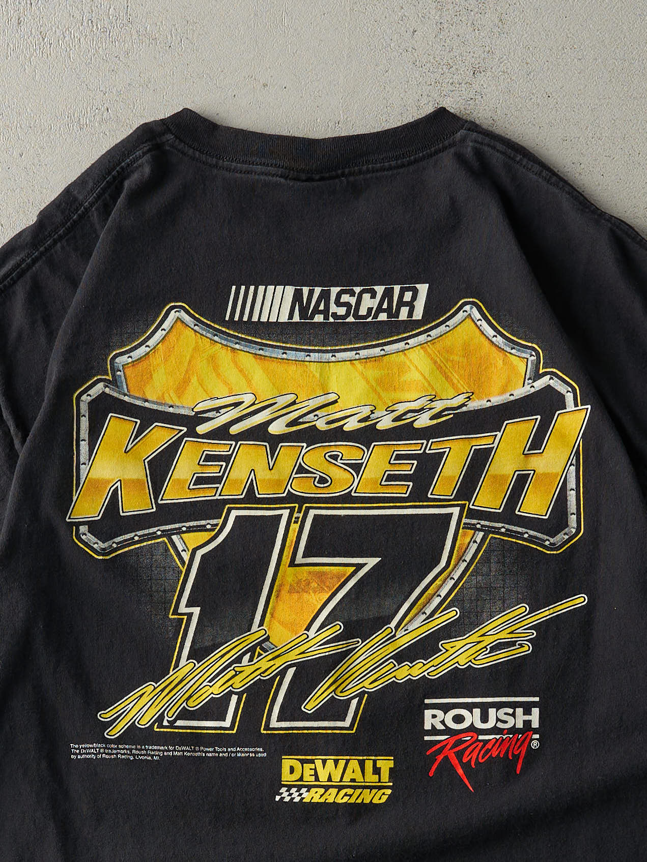 Vintage Y2K Black Matt Kenseth Nascar Racing Tee (L)