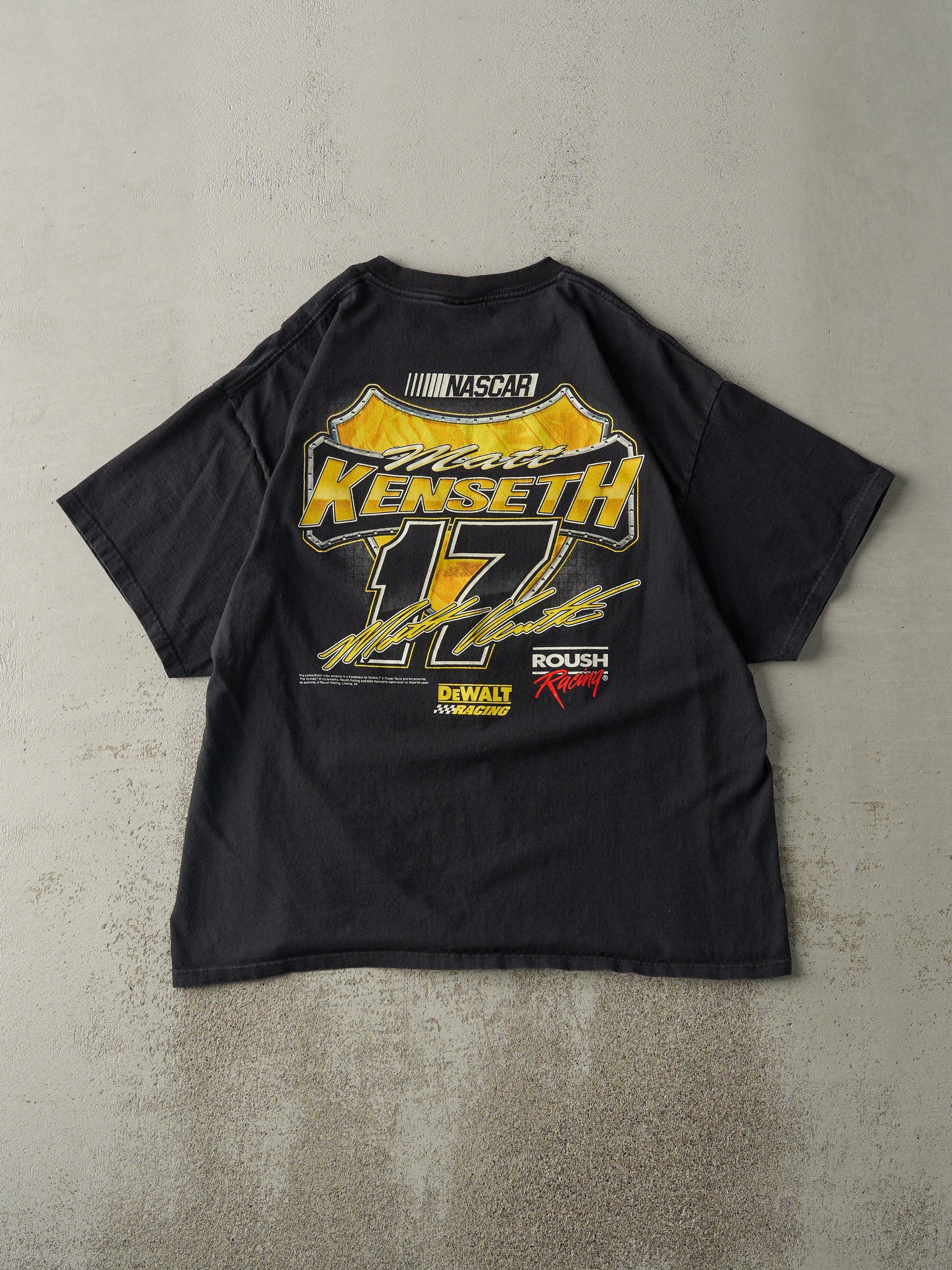 Vintage Y2K Black Matt Kenseth Nascar Racing Tee (L)