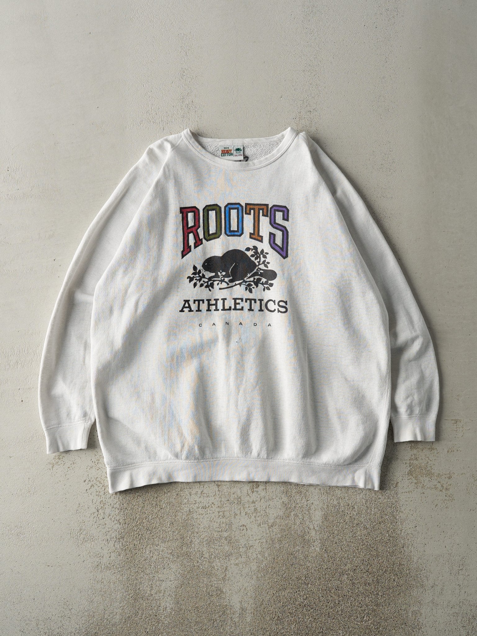 Vintage 80s White Roots Logo Crewneck (XXL)