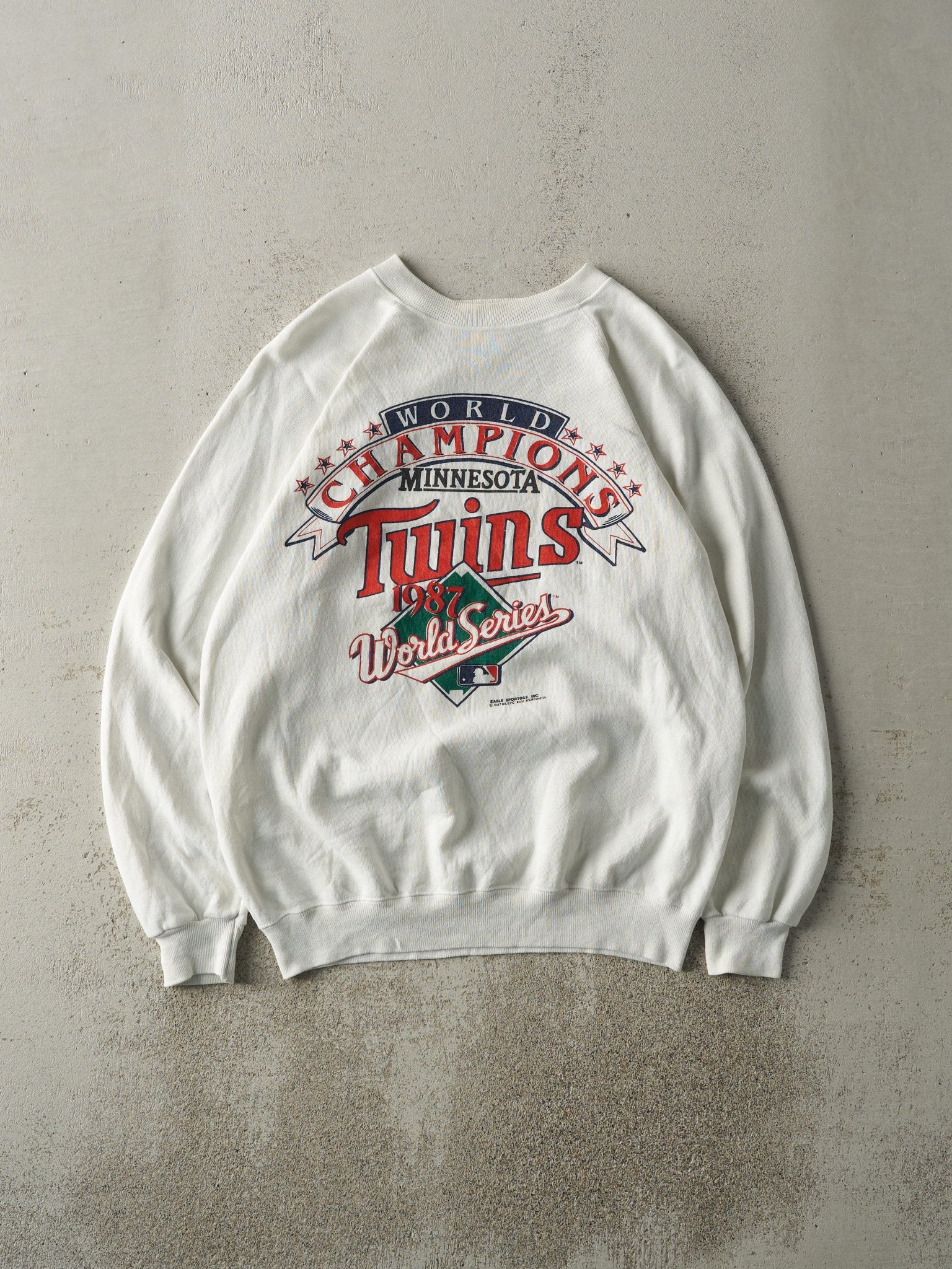 Vintage 87' White Minnesota Twins Champions Crewneck (M)