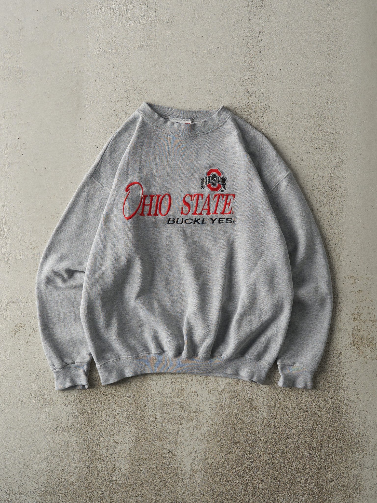 Vintage 90s Grey Ohio State Buckeyes Crewneck (XS/S)