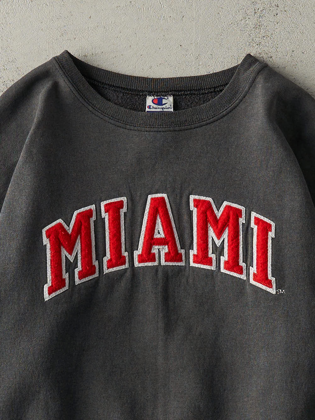 Vintage 90s Charcoal Grey Miami University Crewneck (M)