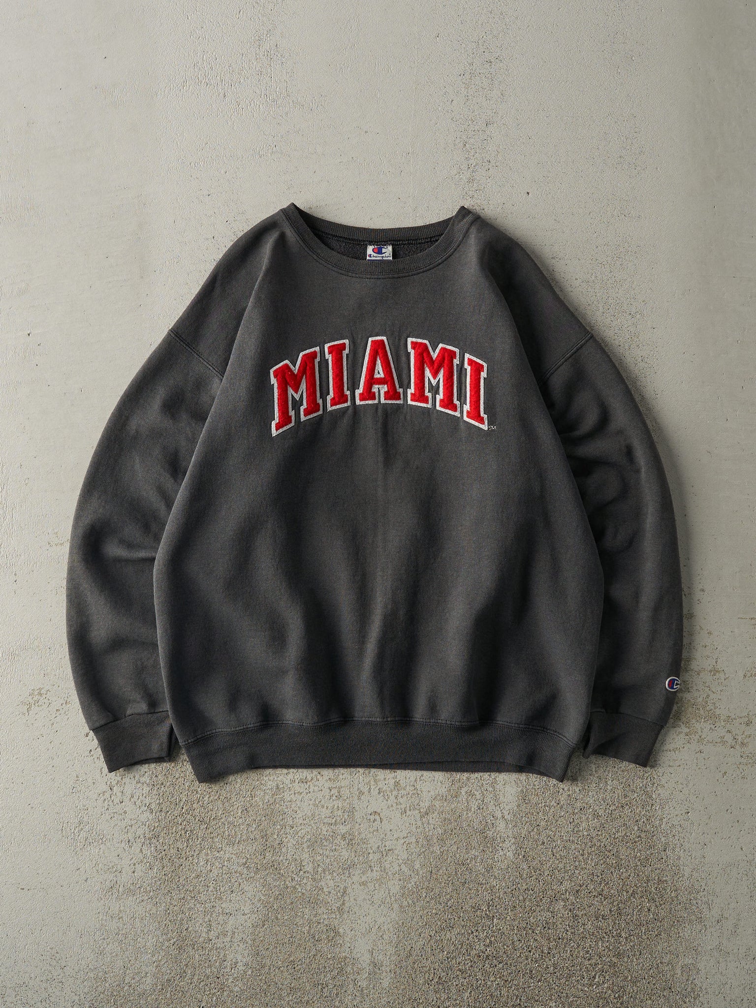 Vintage 90s Charcoal Grey Miami University Crewneck (M)