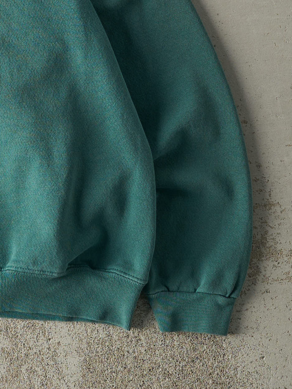 Vintage 90s Washed Green Alaska Embroidered Crewneck (L)