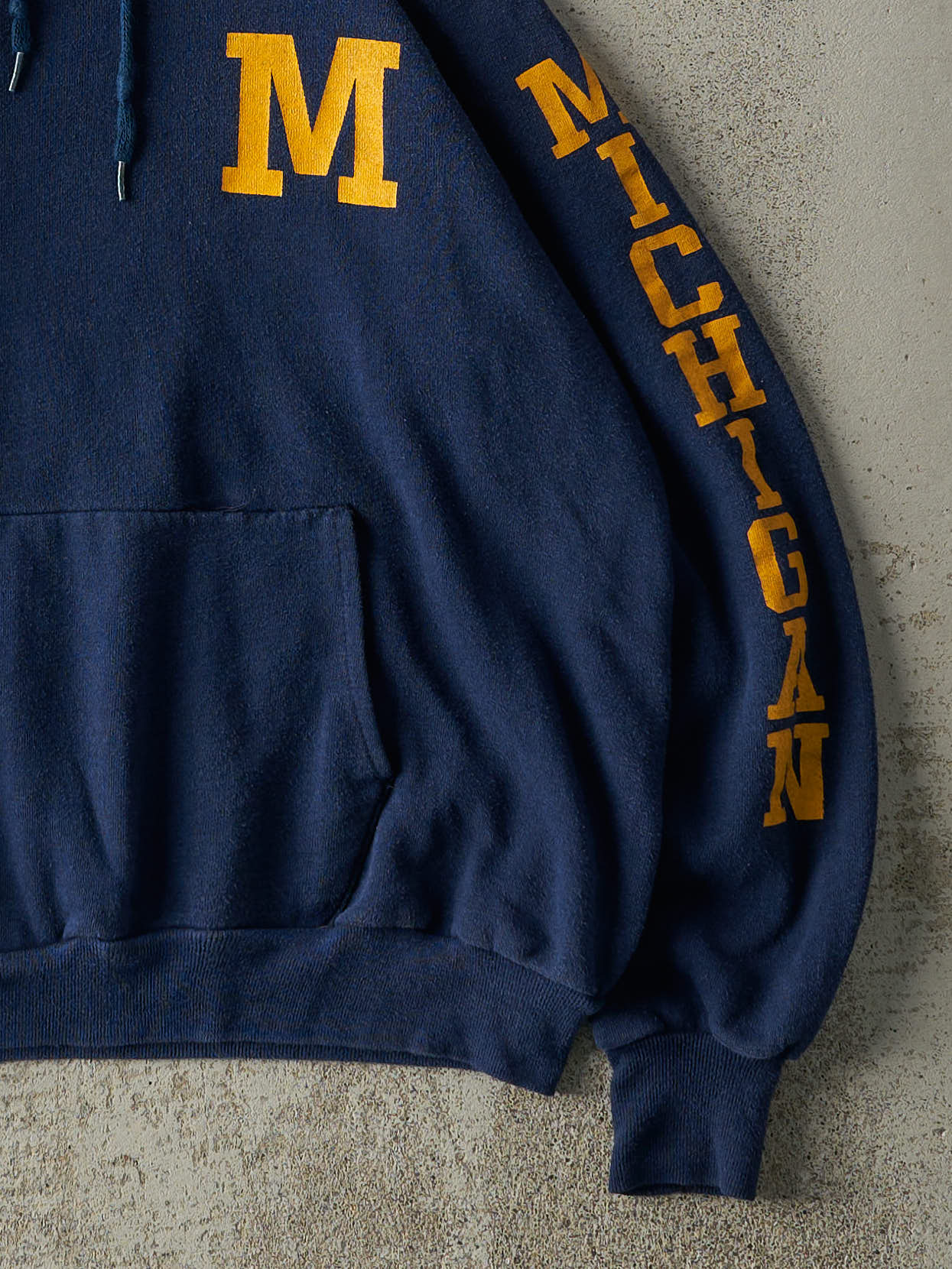 Vintage 80s Navy Blue University of Michigan Hoodie (S)