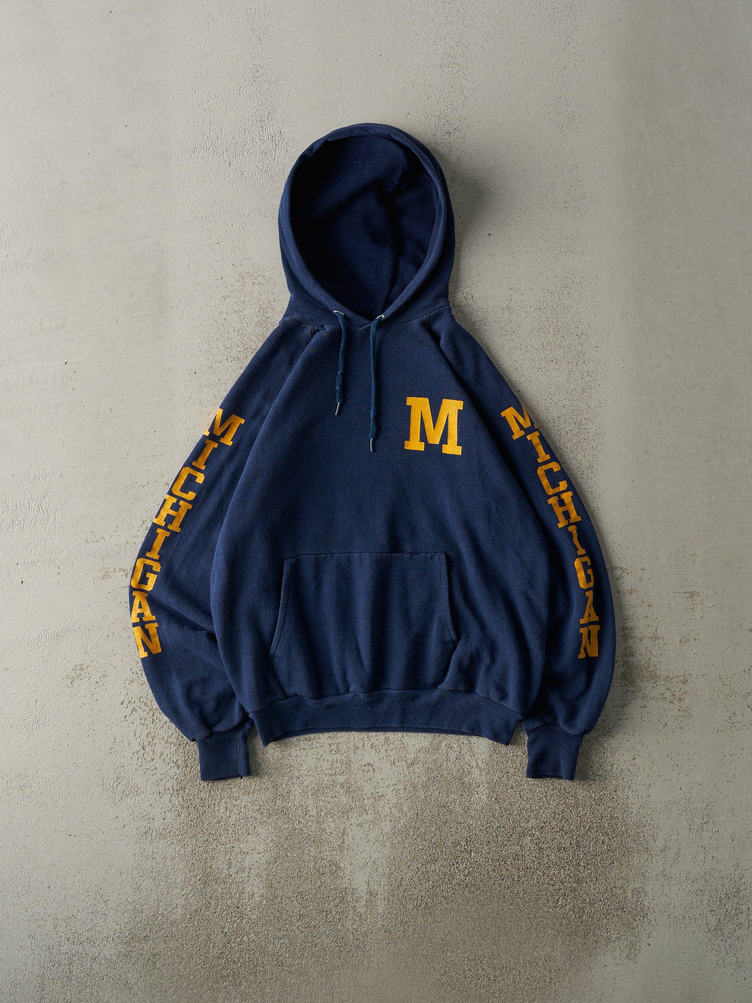 Vintage 80s Navy Blue University of Michigan Hoodie (S)