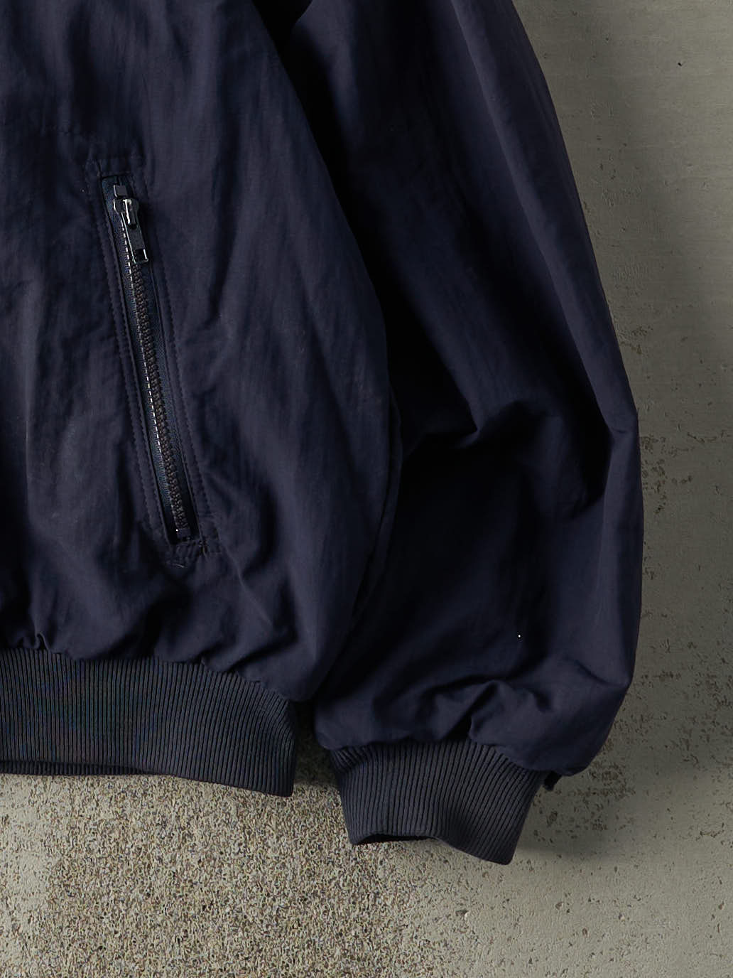 Vintage 90s Navy Blue Eddie Bauer Green Fleece Lined Jacket (XL)