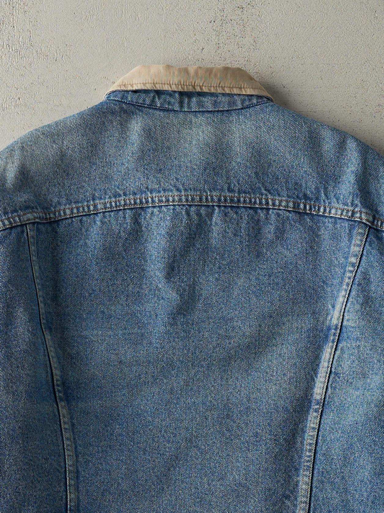 Vintage 80s Mid Wash Storm Rider Blanket Lined Denim Jacket (XL)