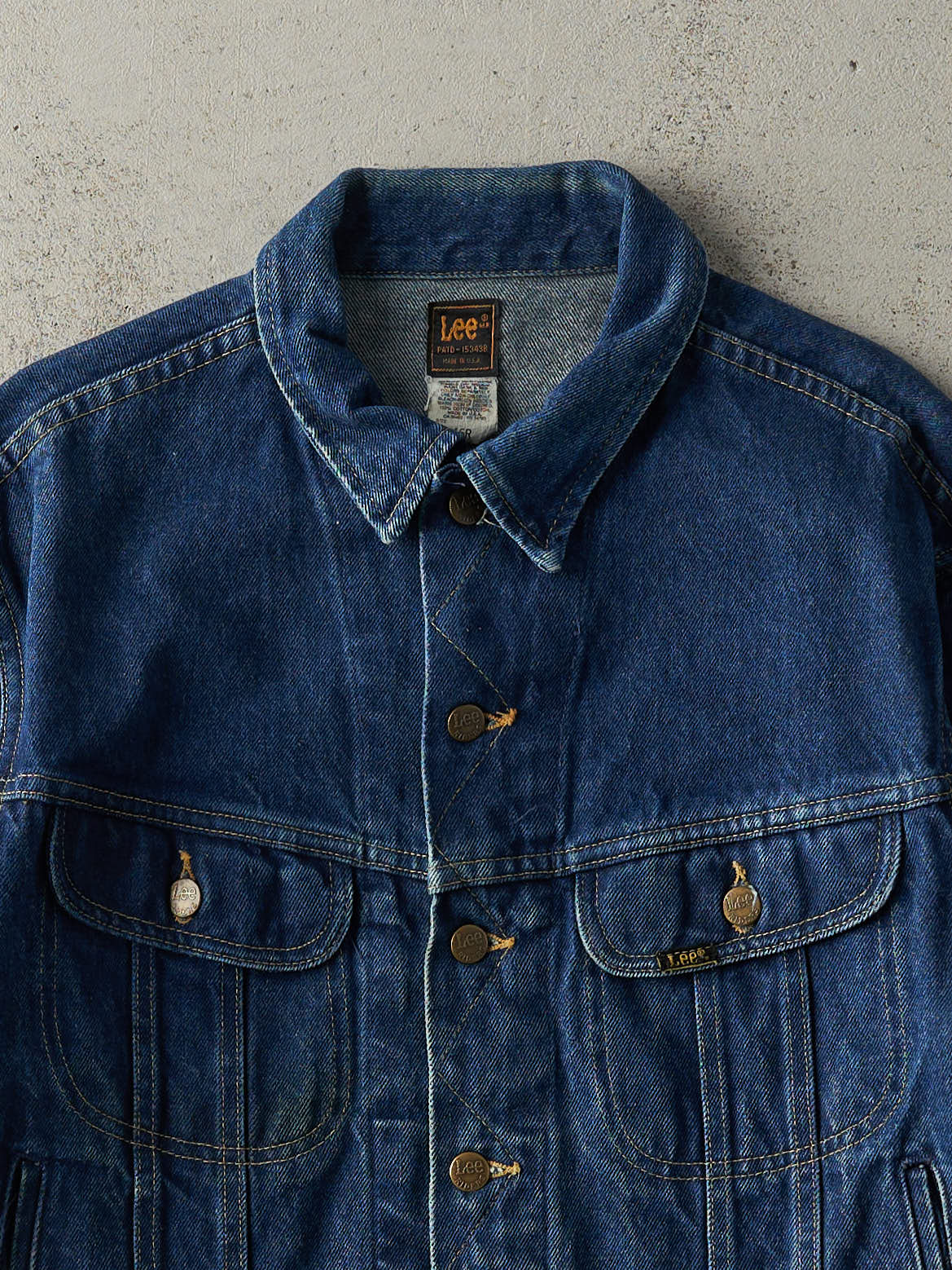 Vintage 80s Dark Wash Lee Denim Jacket (M)