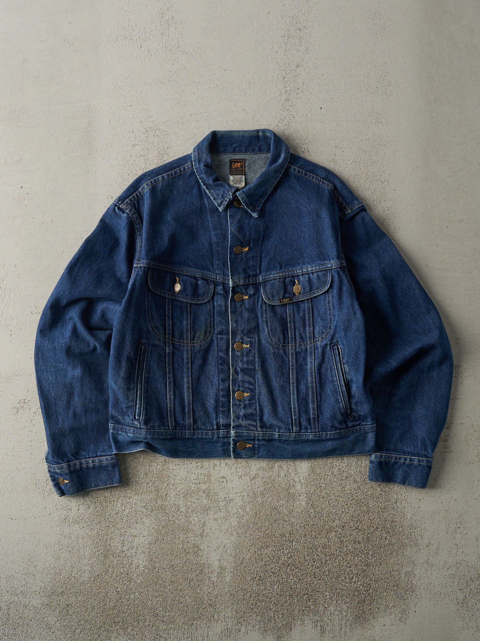 Vintage 80s Dark Wash Lee Denim Jacket (M)