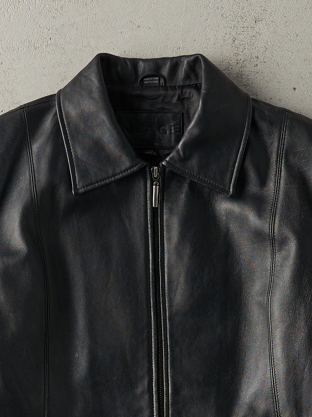 Vintage Y2K Black Nuage Leather Jacket (M)