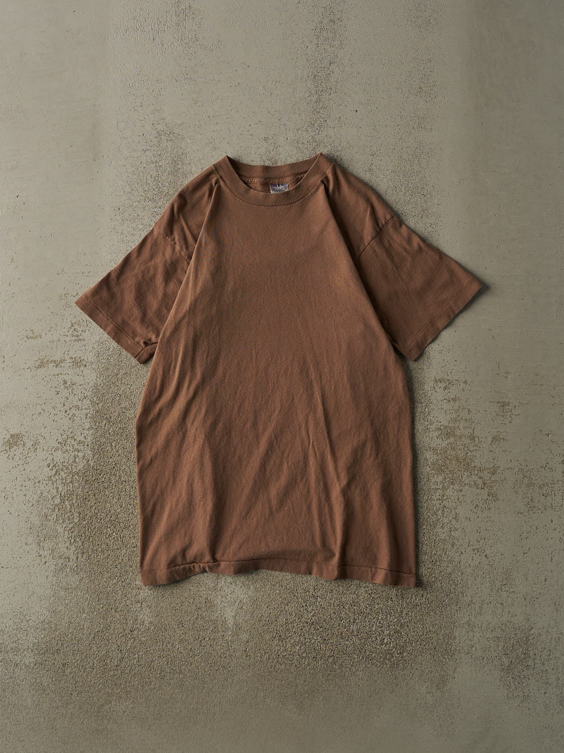 Vintage 90s Brown Blank Single Stitch Tee (S/M)