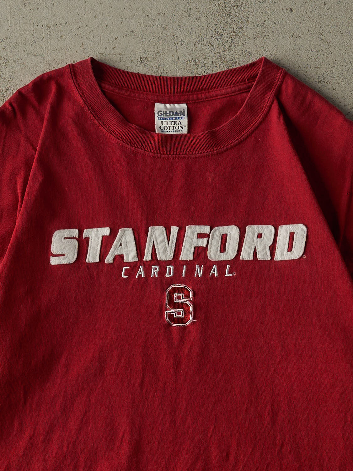 Vintage Y2K Burgundy Stanford Cardinals Embroidered Tee (L/XL)