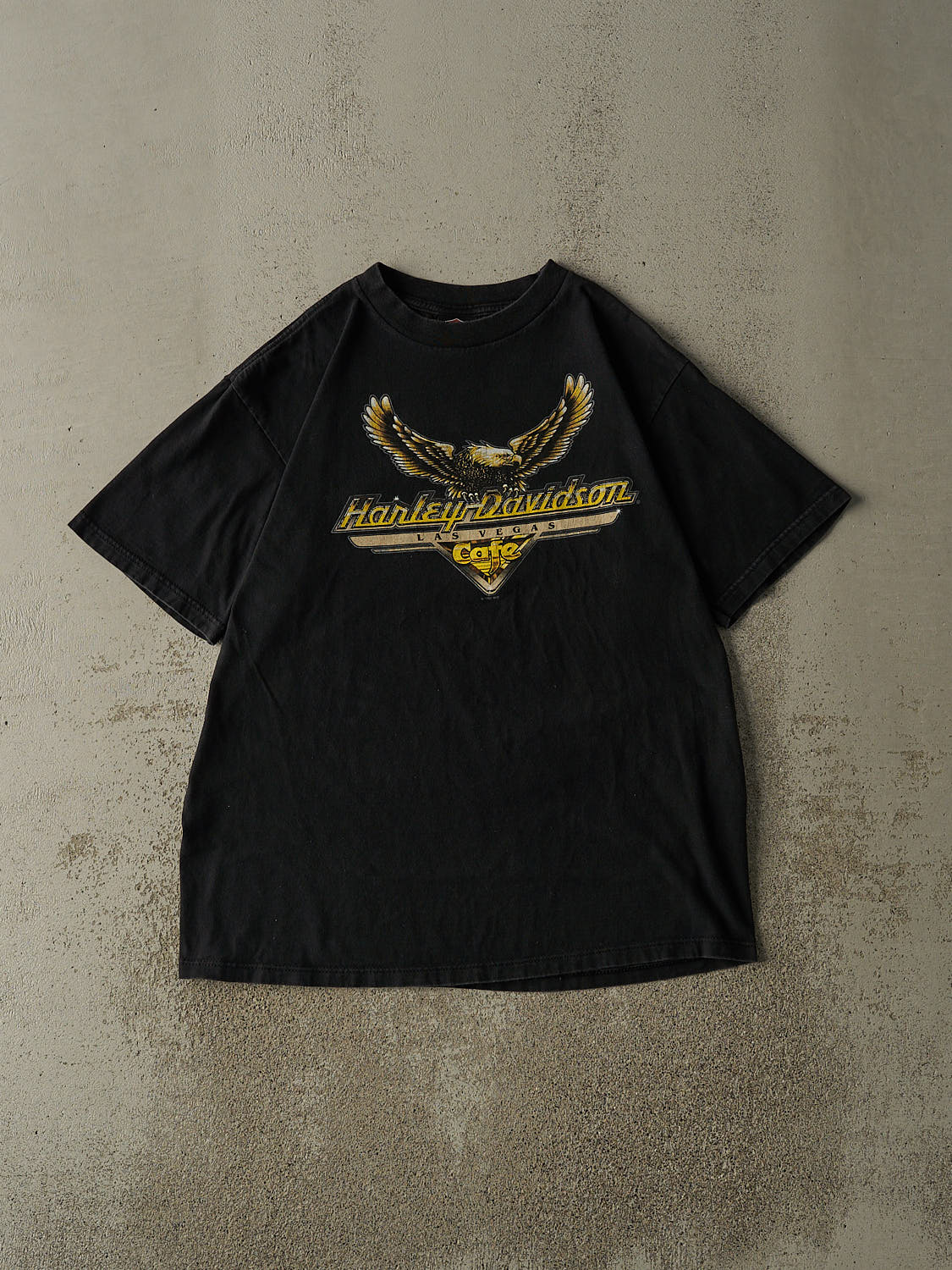 Vintage 97' Faded Black Harley Davidson Cafe Las Vegas Tee (L)
