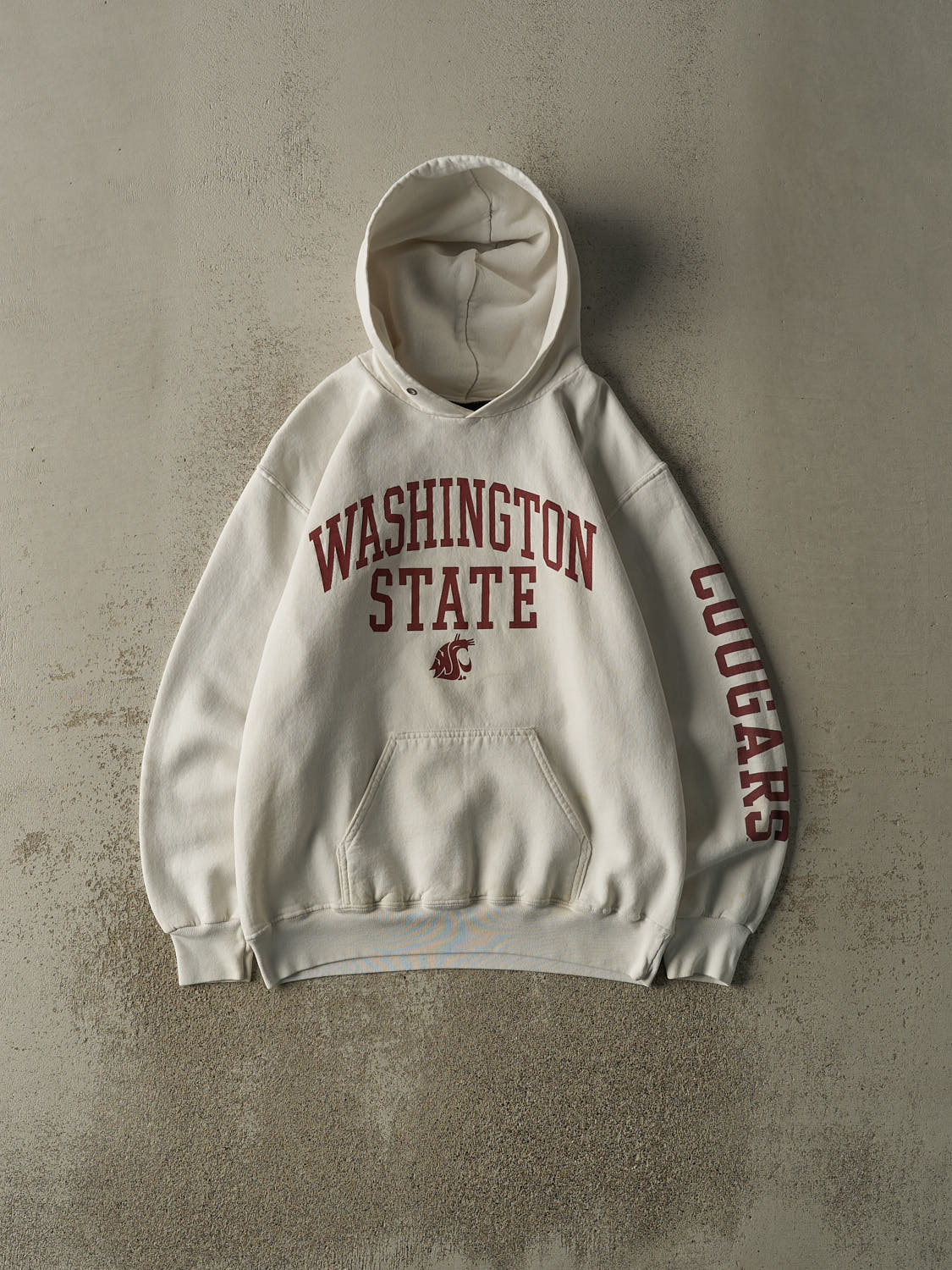 Vintage Y2K White Washington State University Cougars Hoodie (M/L)