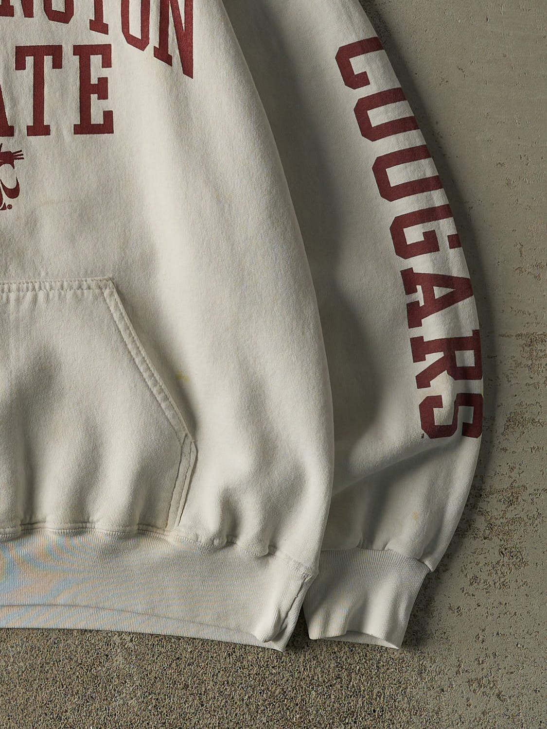 Vintage Y2K White Washington State University Cougars Hoodie (M/L)