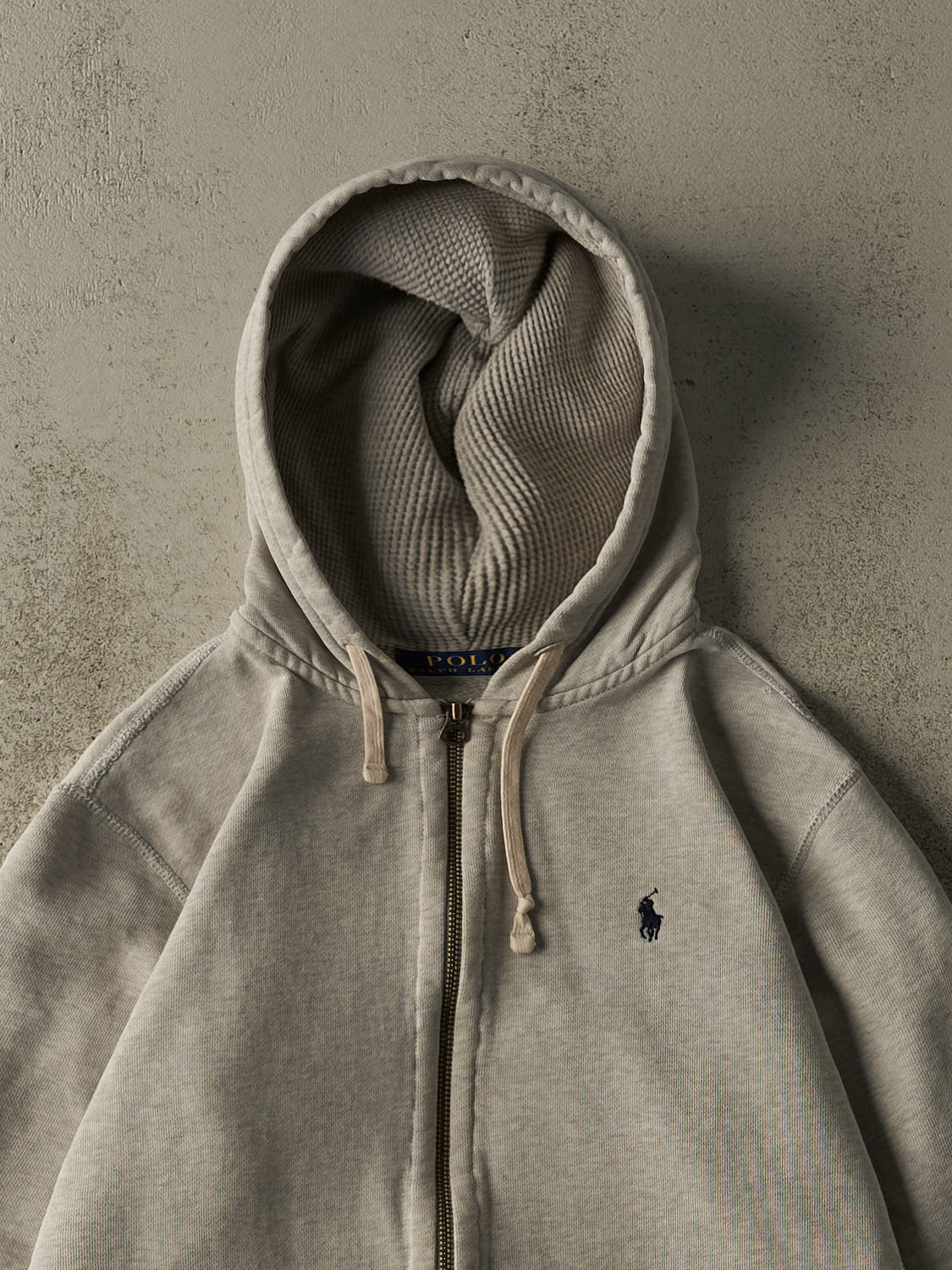 Vintage Y2K Grey Polo Ralph Lauren Zip Up Hoodie (M/L) – Rebalance