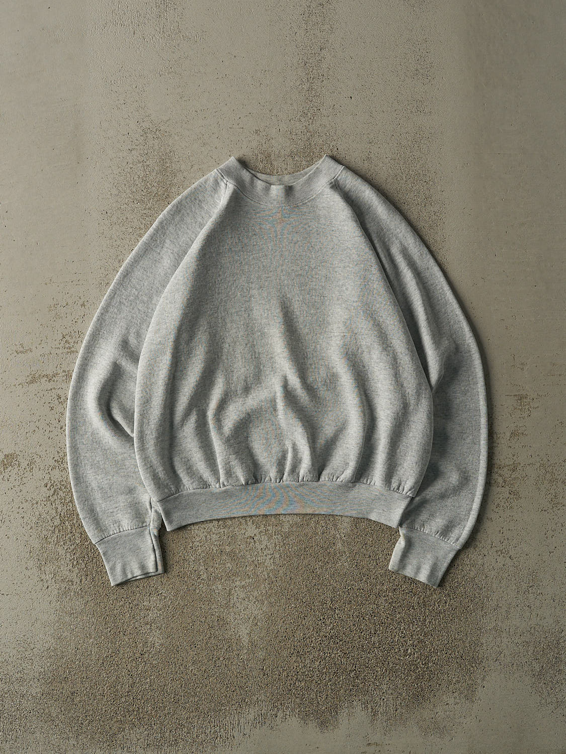 Vintage 80s Heather Grey Blank Boxy Crewneck (S/M)