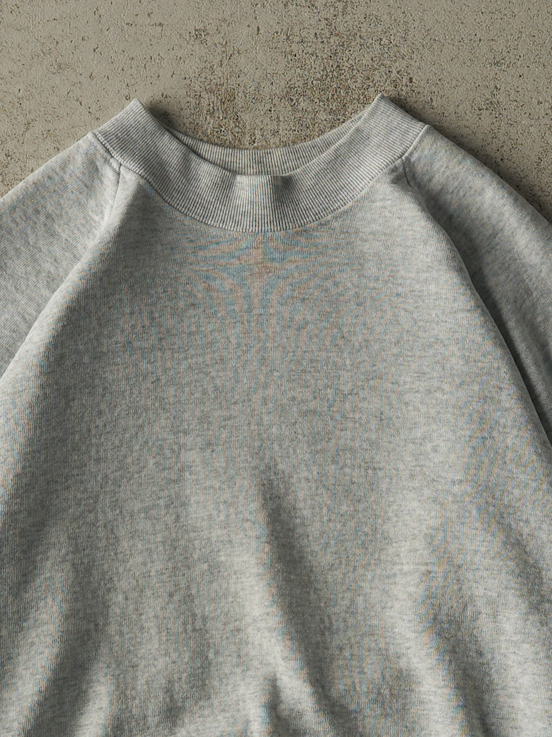 Vintage 80s Heather Grey Blank Boxy Crewneck (S/M)
