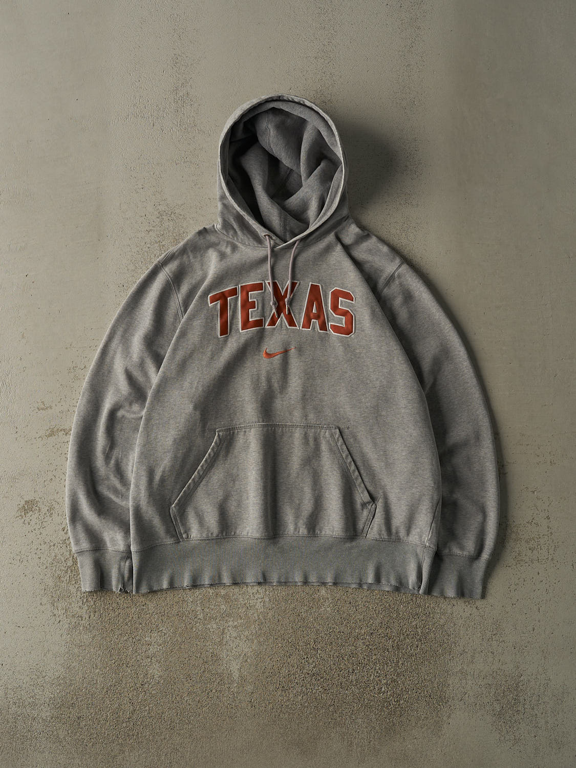 Vintage Y2K Grey University of Texas Nike Middle Swoosh Boxy Hoodie (XL)