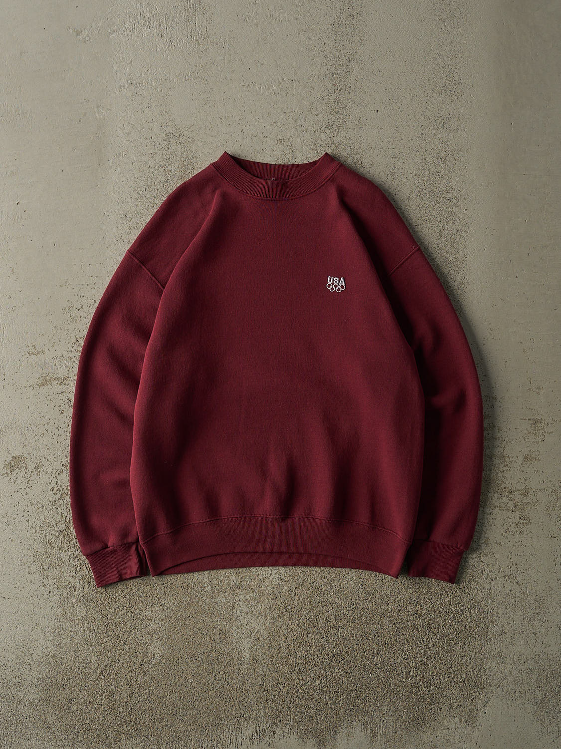 Vintage 90s Burgundy USA Olympics Embroidered Crewneck (M)