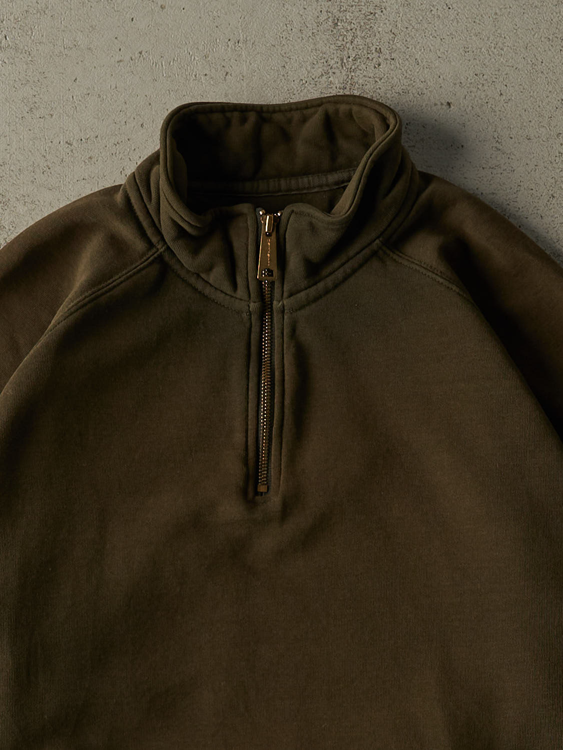 Vintage Y2K Sun Faded Green Carhartt Boxy Quarter Zip (XL)