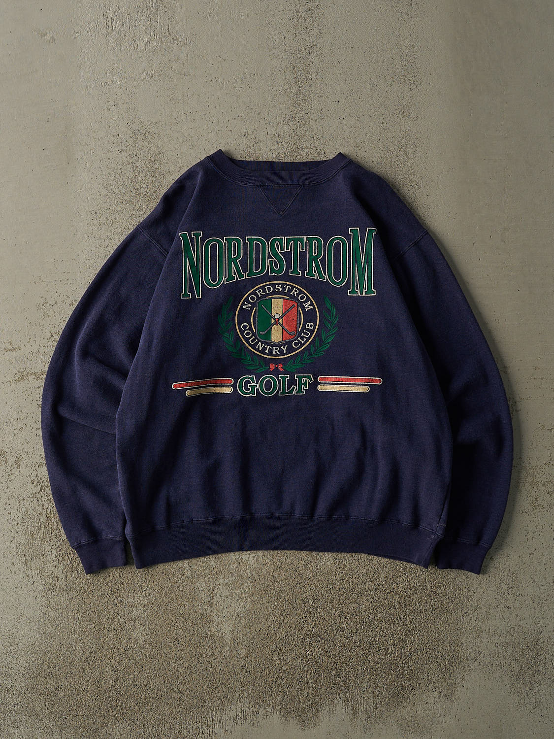 Vintage 90s Navy Blue Nordstrom Country Club Golf Boxy Crewneck (M/L)