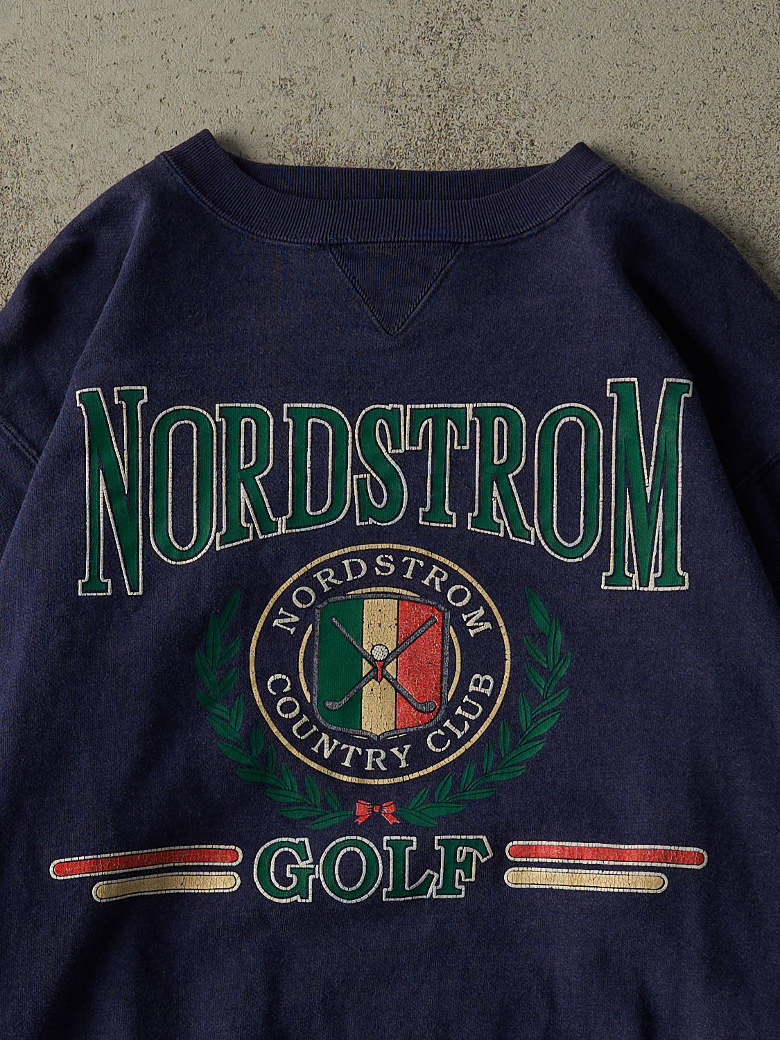 Vintage 90s Navy Blue Nordstrom Country Club Golf Boxy Crewneck (M/L)